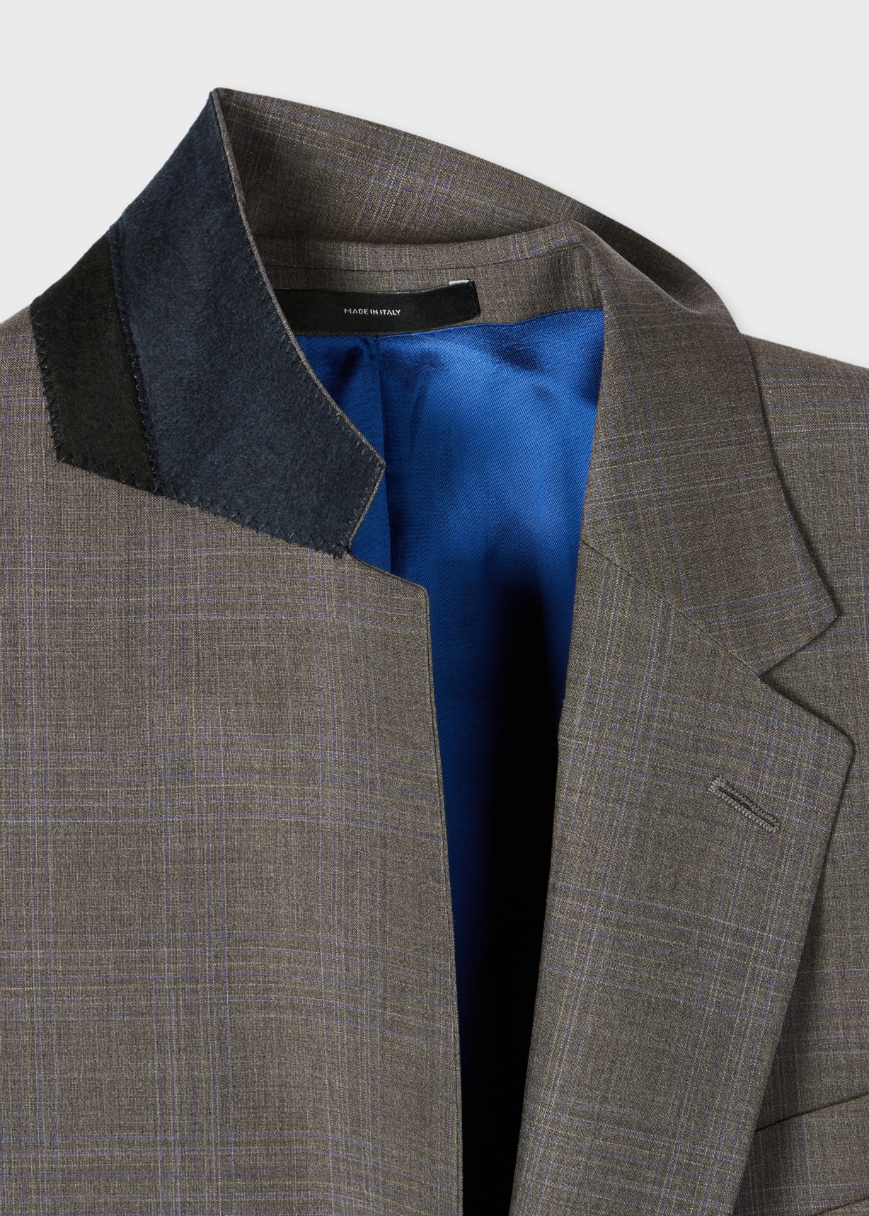 The Soho - Tailored-Fit Grey Check Wool Suit