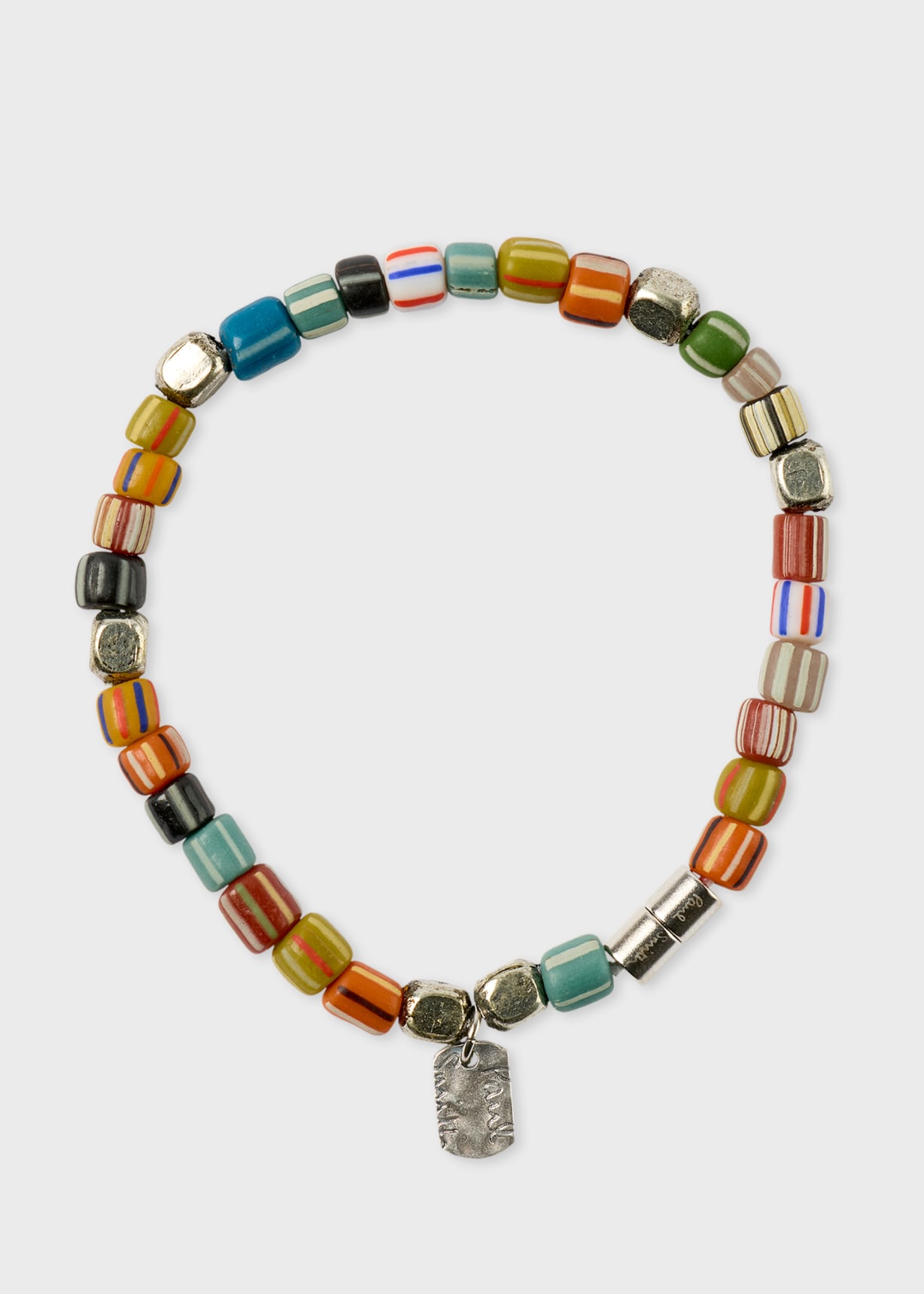 Men's Mixed Stripe Bead Bracelet
