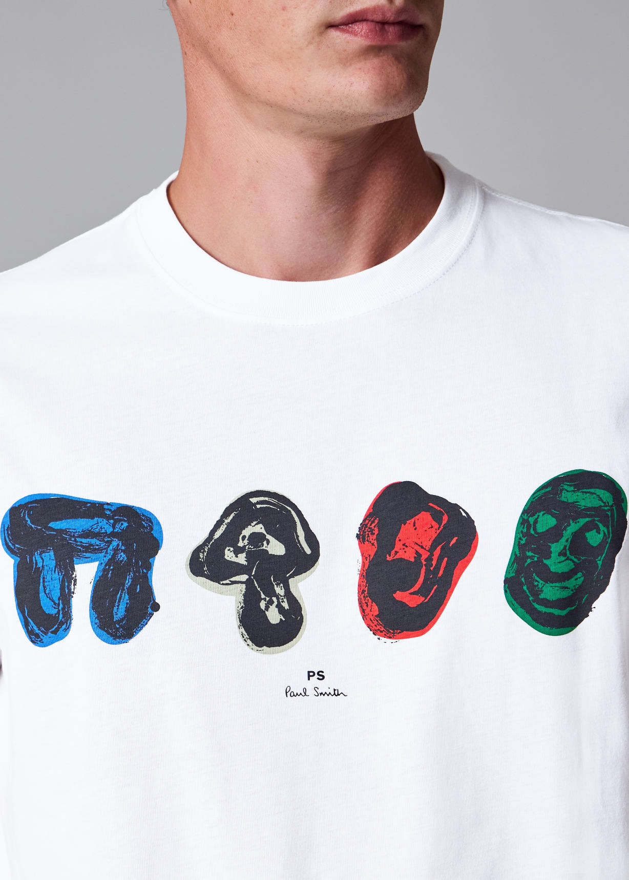 Men's White 'Folklore' Print T-Shirt