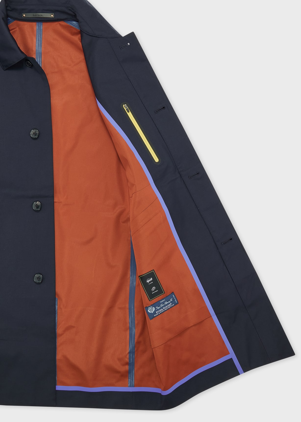 ジャケット・アウター 90s Paul Smith LONDON wool hooded coat Men's Navy 'Storm System' 3-Layer Hooded Mac