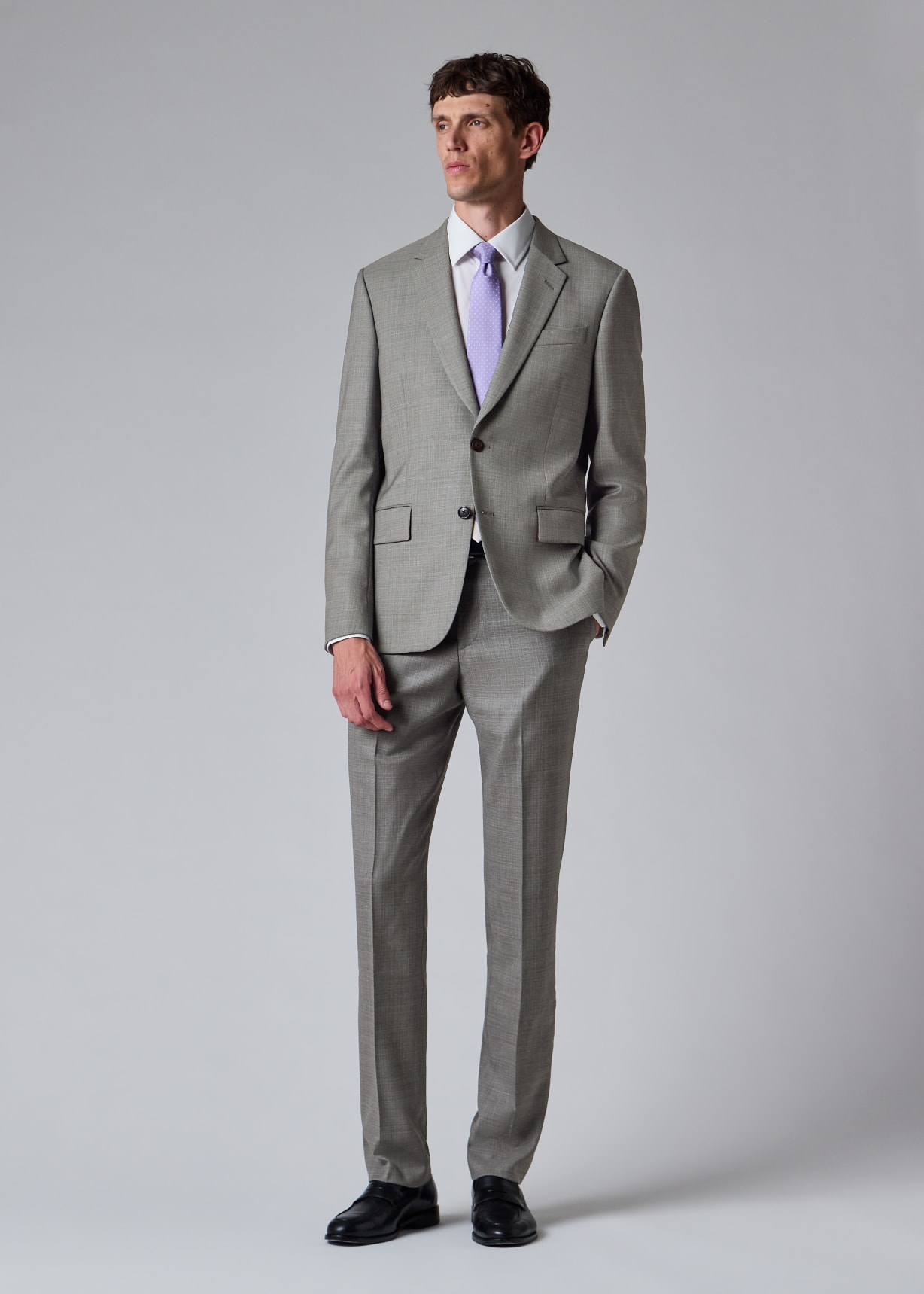 The Soho - Grey Superfine Merino Wool Check Suit