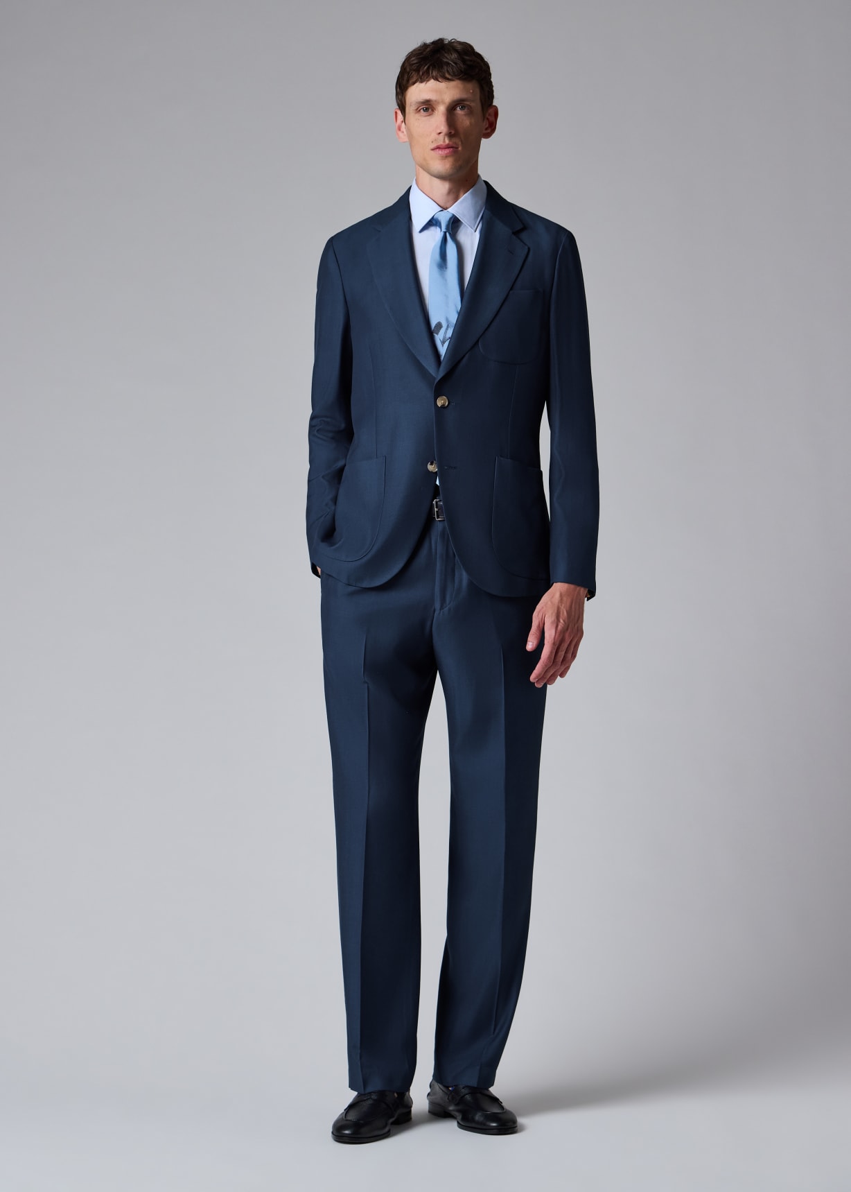 Paul Smith ダークブルー 2ピーススーツ ウール混紡 Men's Navy Wool-Viscose Two-Piece Suit