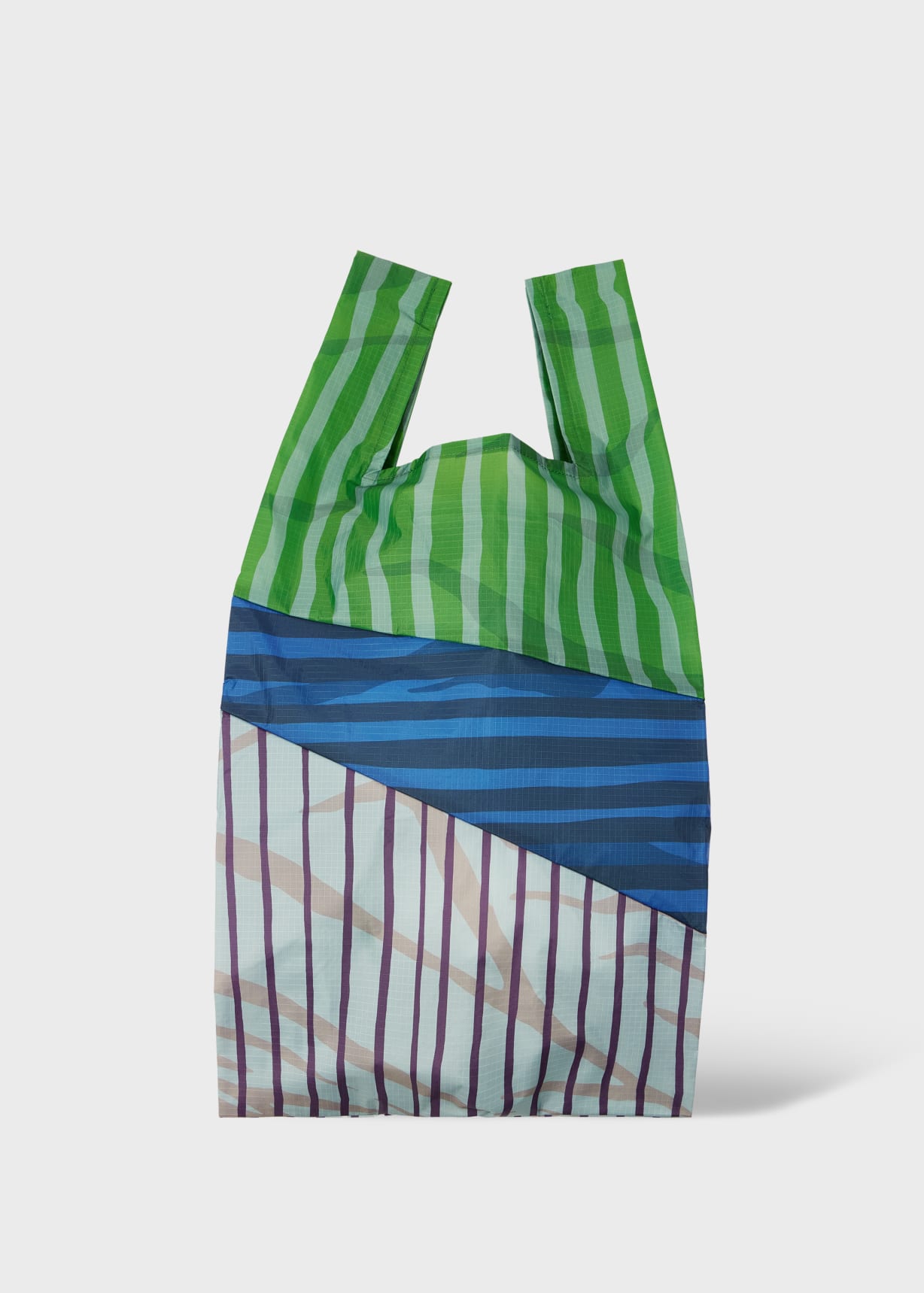 SUSAN BIJL X Paul Smith エコバッグ Susan Bijl x Paul Smith - Green Mixed-Stripe 'The New Shopping Bag