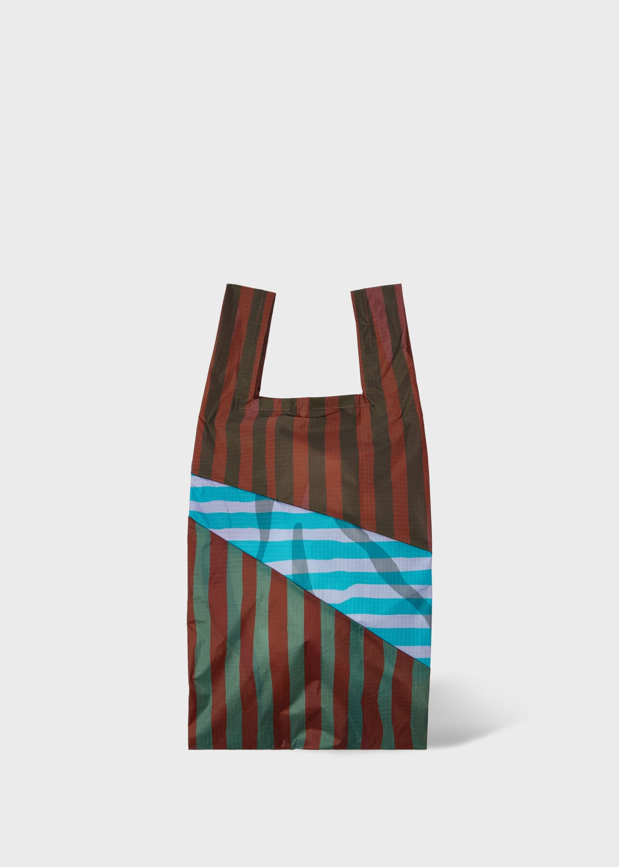 Susan Bijl x Paul Smith - Brown Mixed-Stripe 'The New Shopping Bag