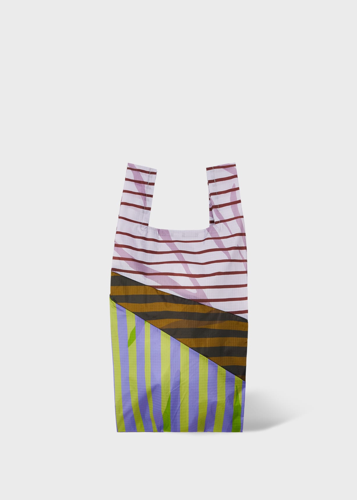 Susan Bijl x Paul Smith - Lilac Mixed-Stripe 'The New Shopping Bag