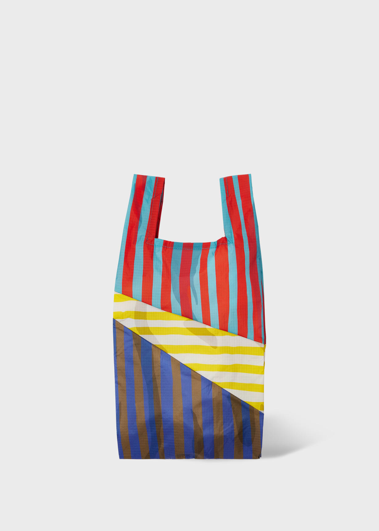バッグ susan bijl x PAUL SMITH M Susan Bijl x Paul Smith - Red Mixed-Stripe 'The New Shopping Bag