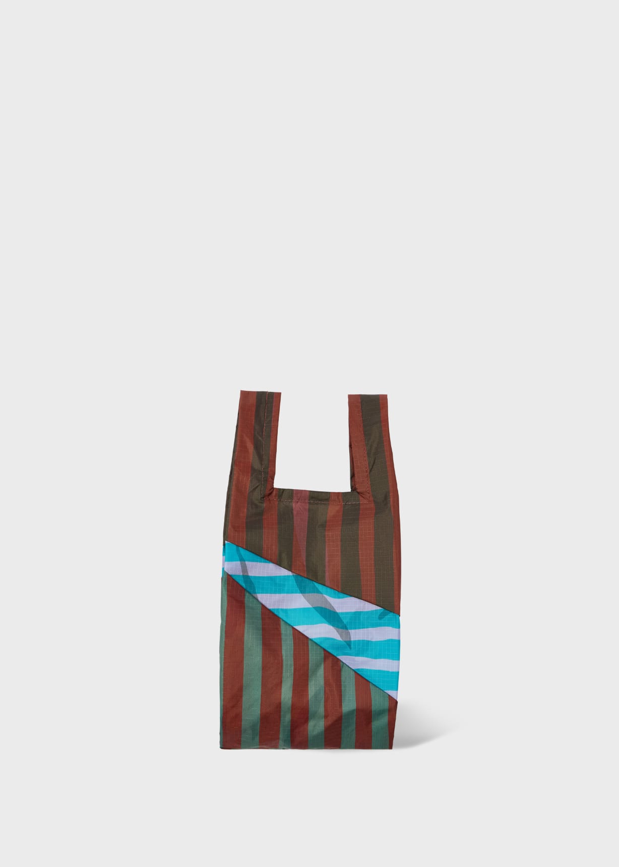 Susan Bijl x Paul Smith - Brown Mixed-Stripe 'The New Shopping Bag