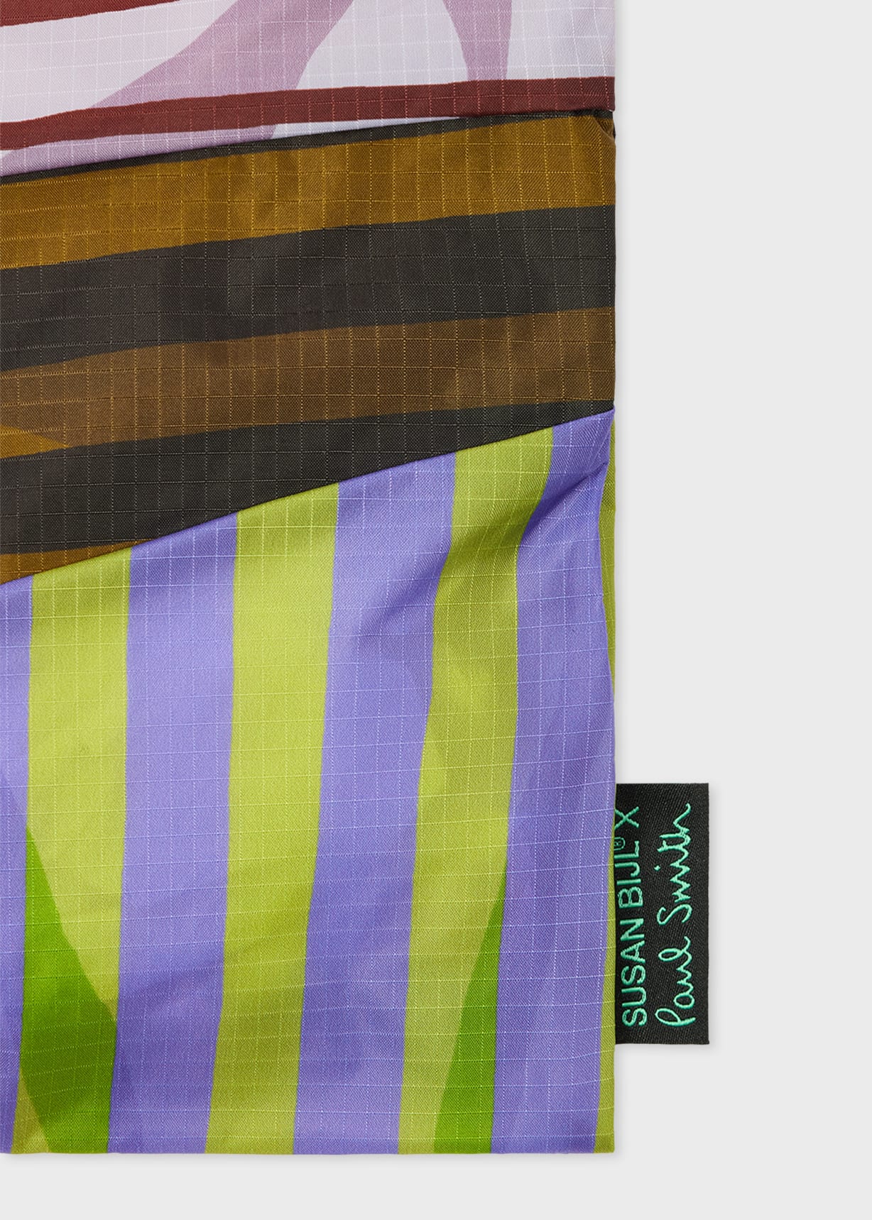 Susan Bijl x Paul Smith - Lilac Mixed Stripe 'The New Pouch' Large