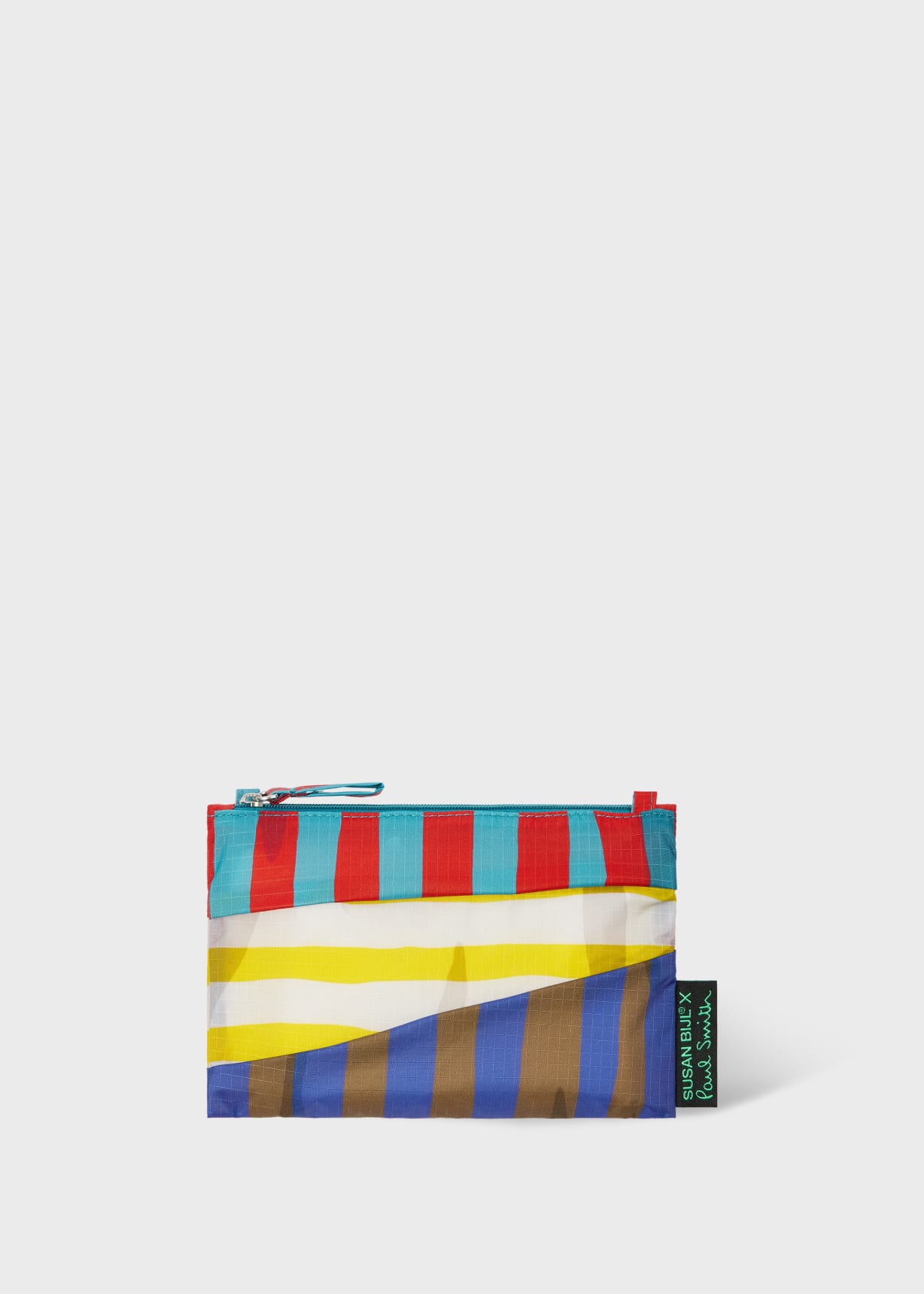 Susan Bijl x Paul Smith - Red Mixed Stripe ' The New Pouch' Small