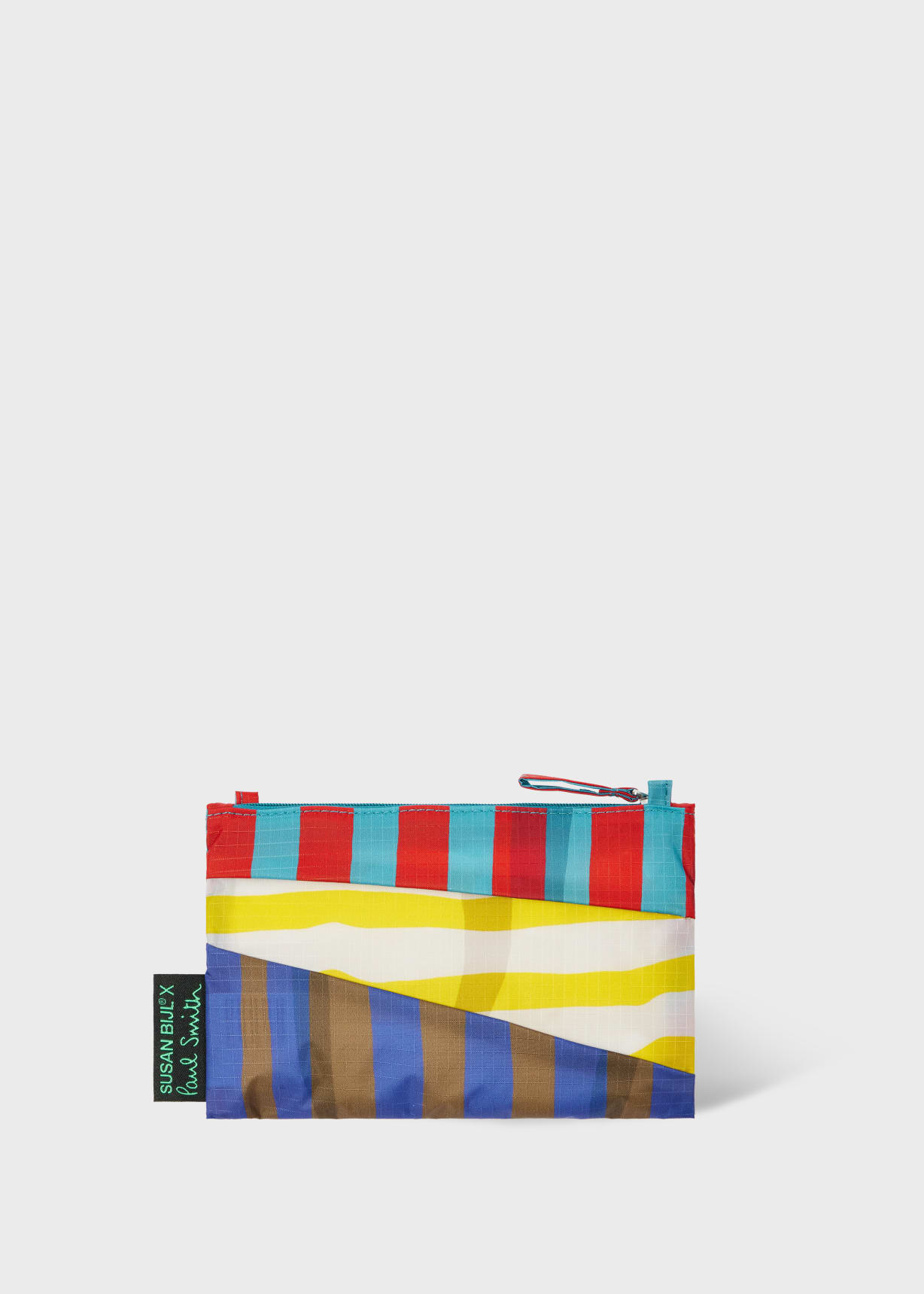 Susan Bijl x Paul Smith - Red Mixed Stripe ' The New Pouch' Small