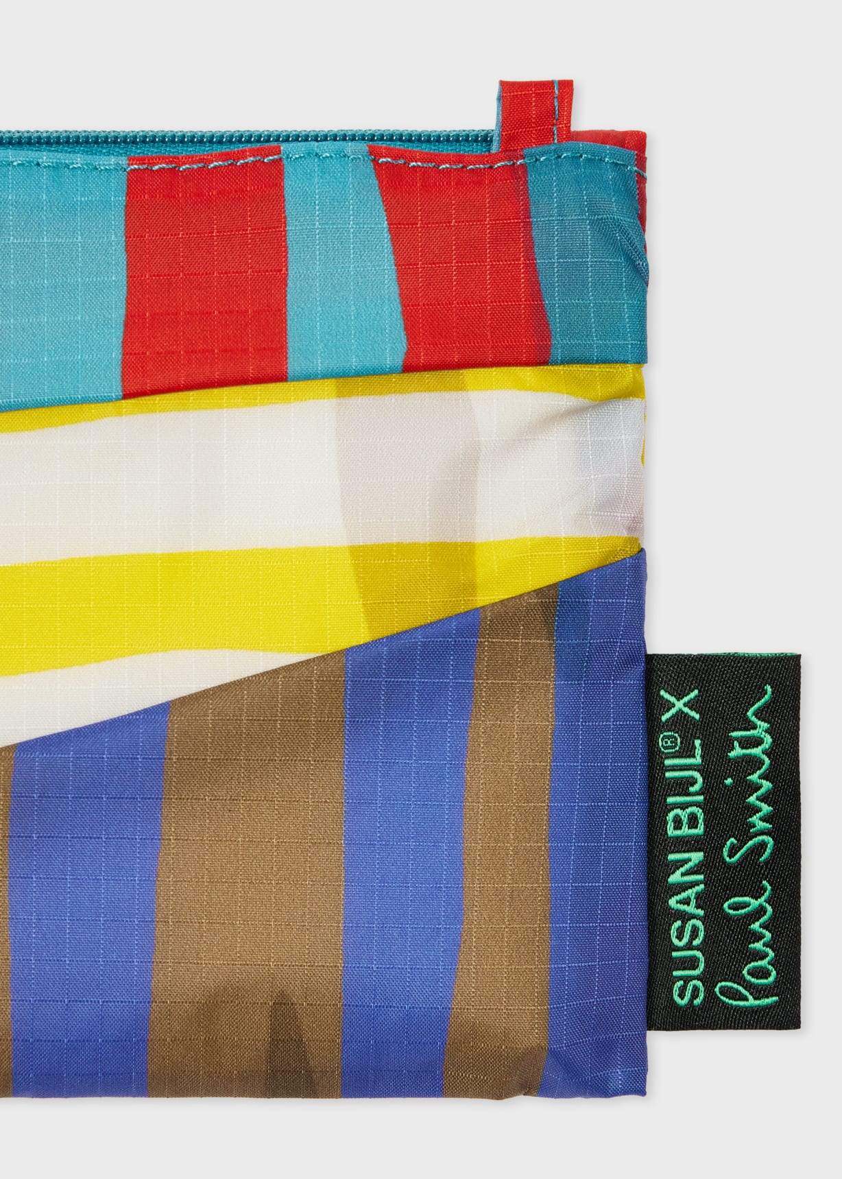 Susan Bijl x Paul Smith - Red Mixed Stripe ' The New Pouch' Small