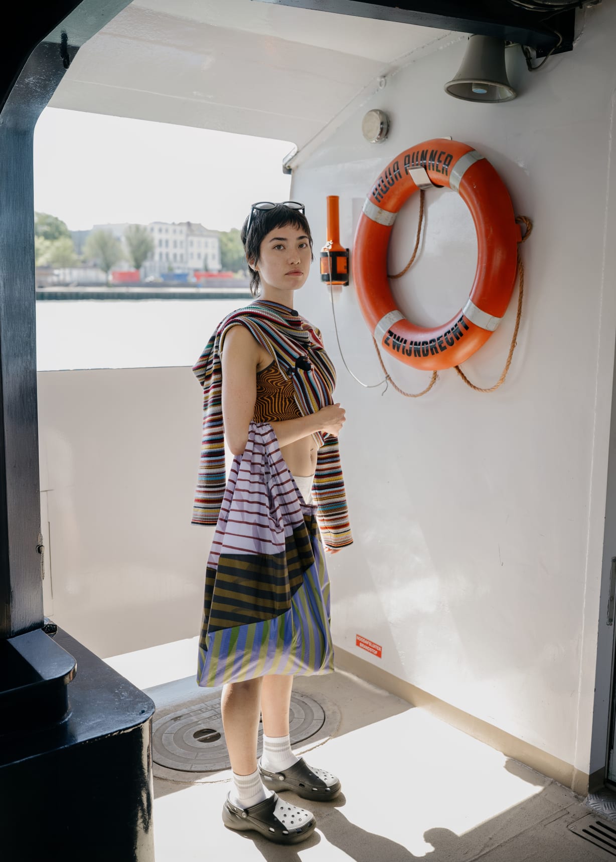 Susan Bijl x Paul Smith - Lilac Mixed-Stripe 'The New Shopping Bag