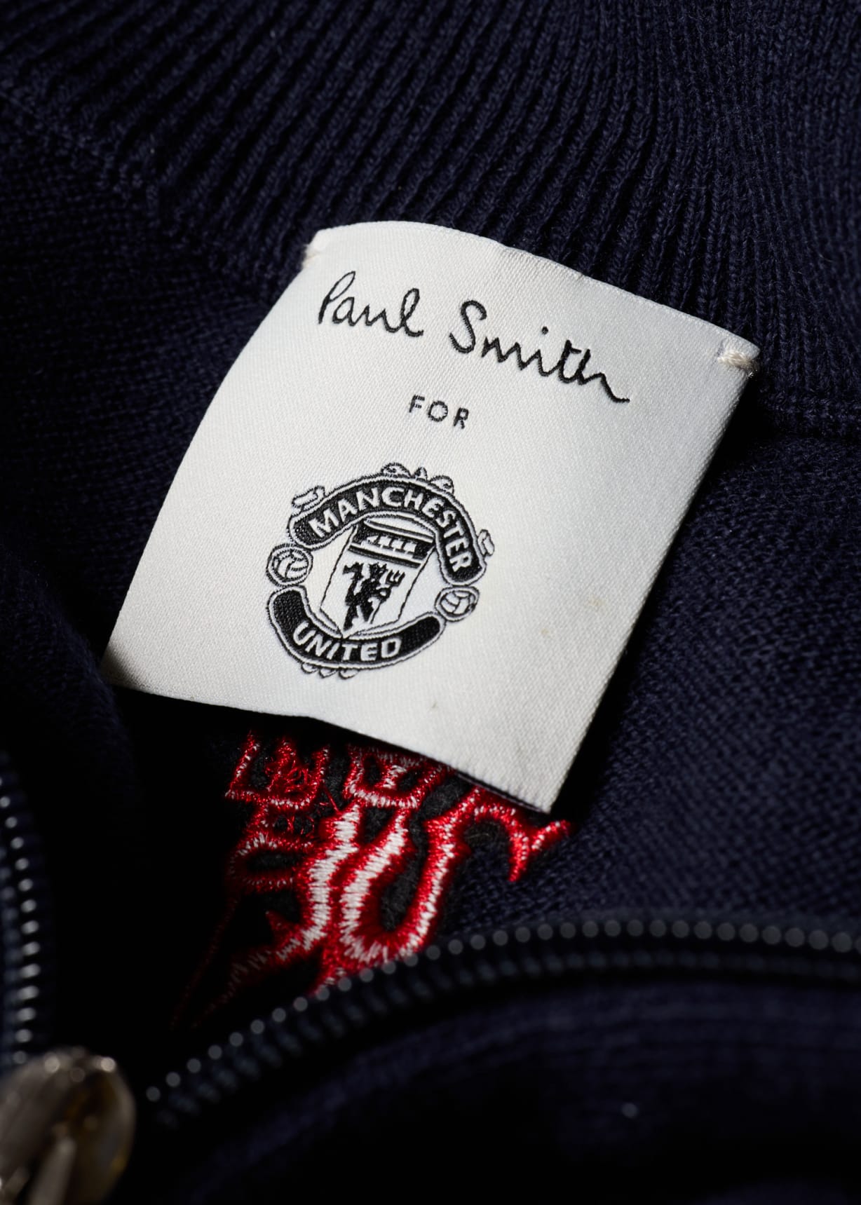 Paul Smith For Manchester United - Dark Navy Quarter-Zip Zebra