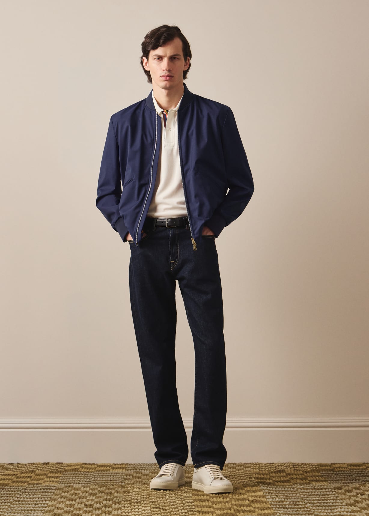 Men's Dark Navy 'Storm System' Wool Bomber