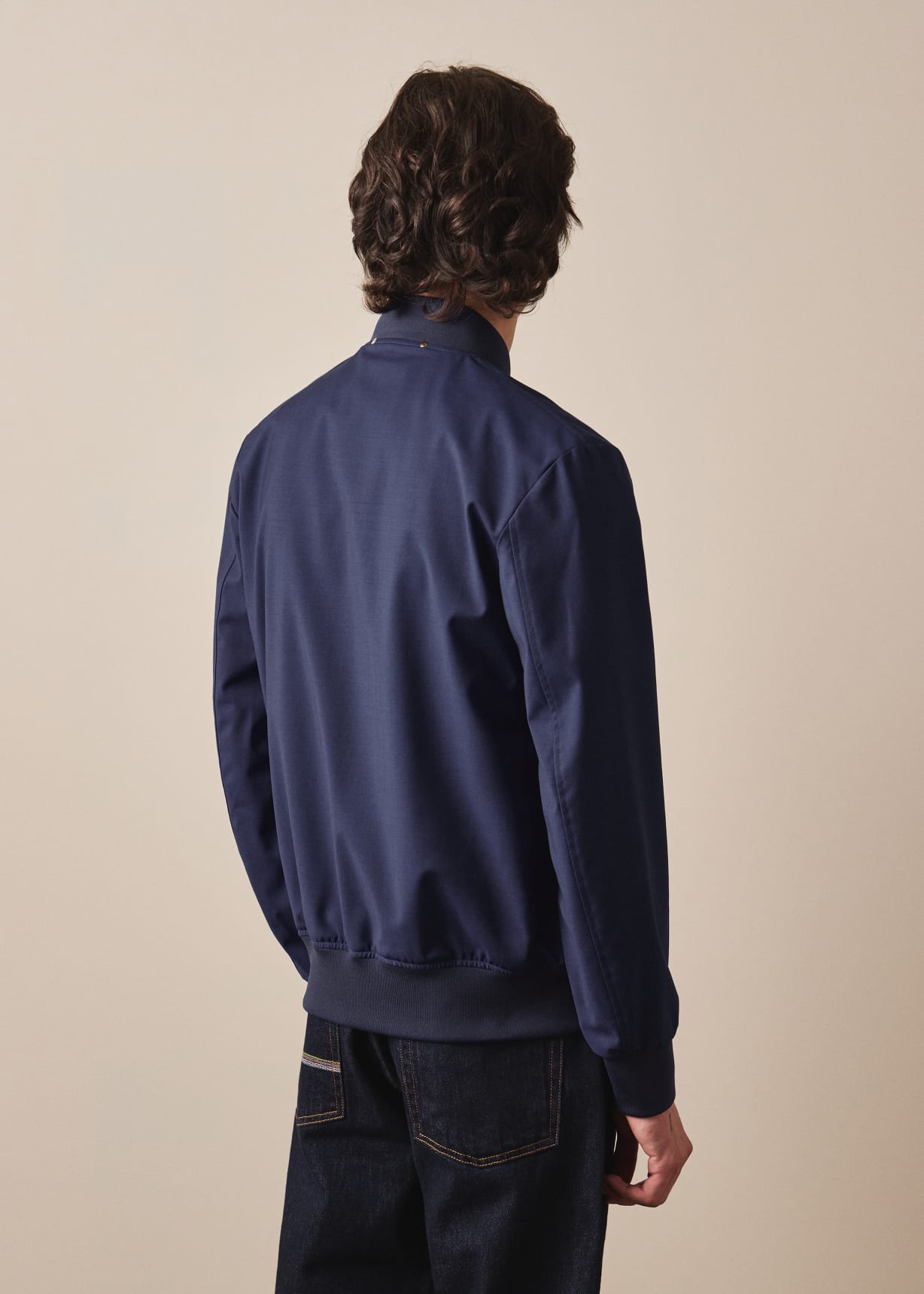 Men's Dark Navy 'Storm System' Wool Bomber