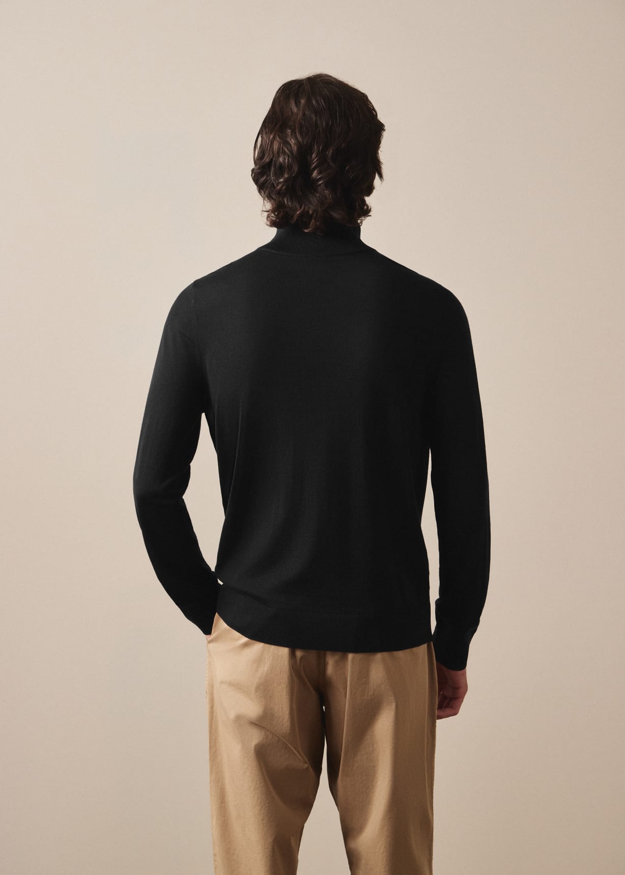 Black Wool Quarter Zip Sweater Paul Smith