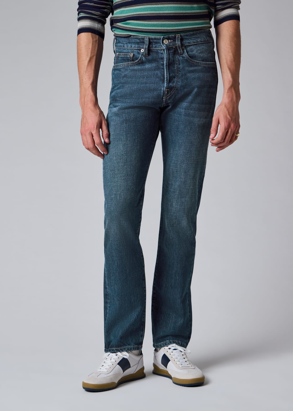 Men's Standard-Fit Mid-Wash 'Organic Authentic Twill' Jeans