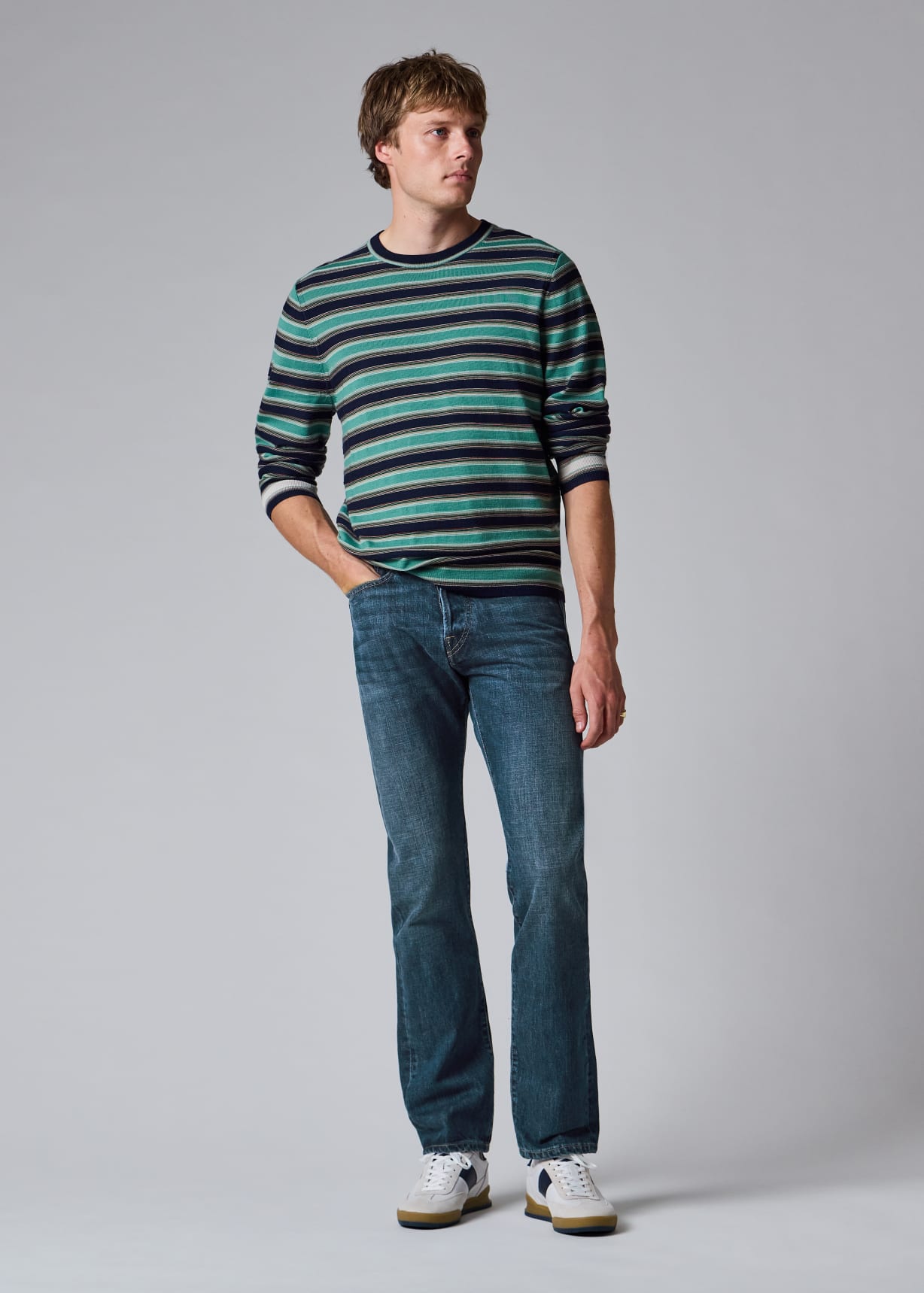 Men's Standard-Fit Mid-Wash 'Organic Authentic Twill' Jeans