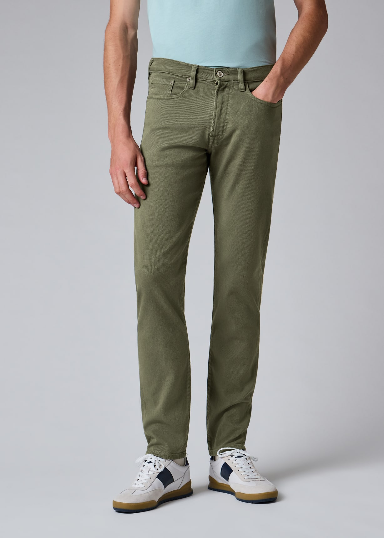 Paul Smith JEANS ミリタリーコート カーキ L カジュアル Men's Slim Tapered-Fit Khaki Garment-Dyed Jeans