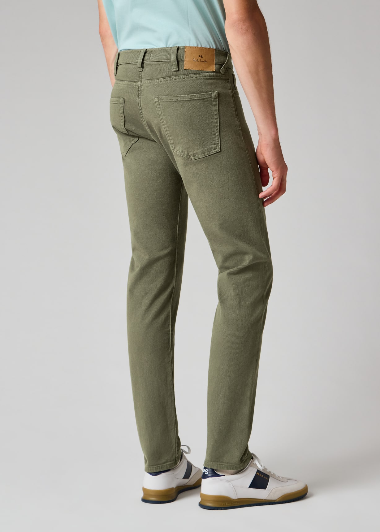 Paul Smith JEANS ミリタリーコート カーキ L カジュアル Men's Slim Tapered-Fit Khaki Garment-Dyed Jeans