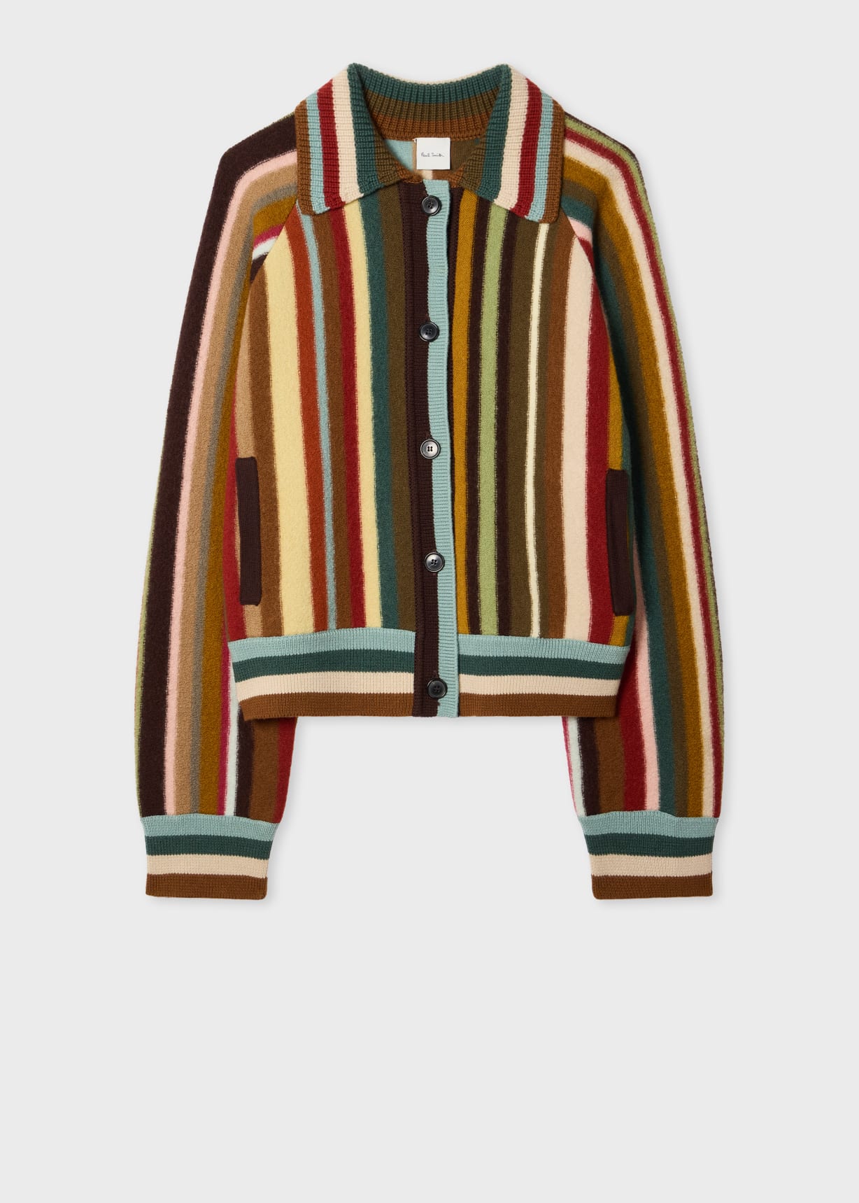 Women's Merino Wool 'Signature Stripe' Cardigan Paul Smith