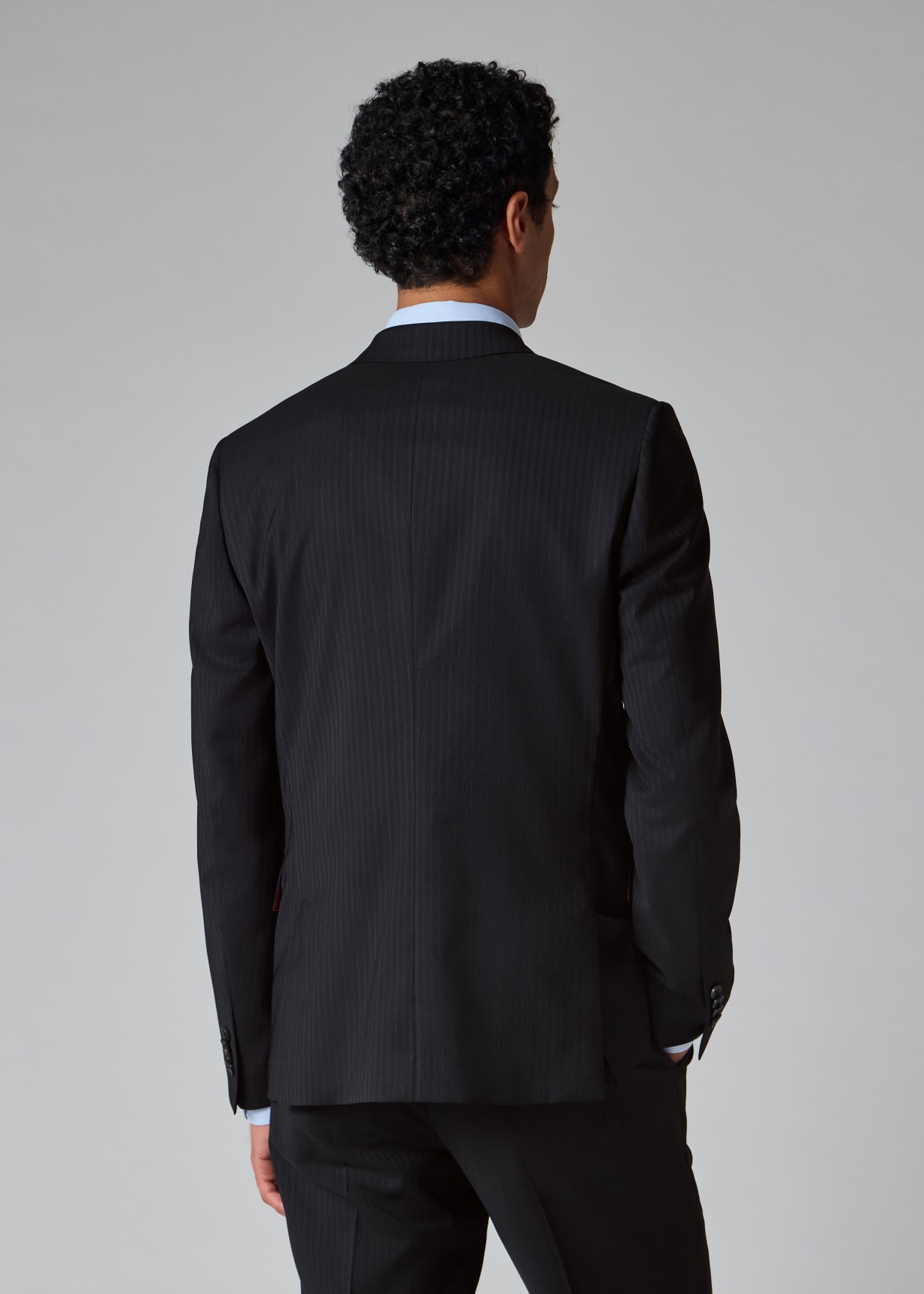 Men's The Soho - Tailored-Fit Navy Pinstripe Wool Suit