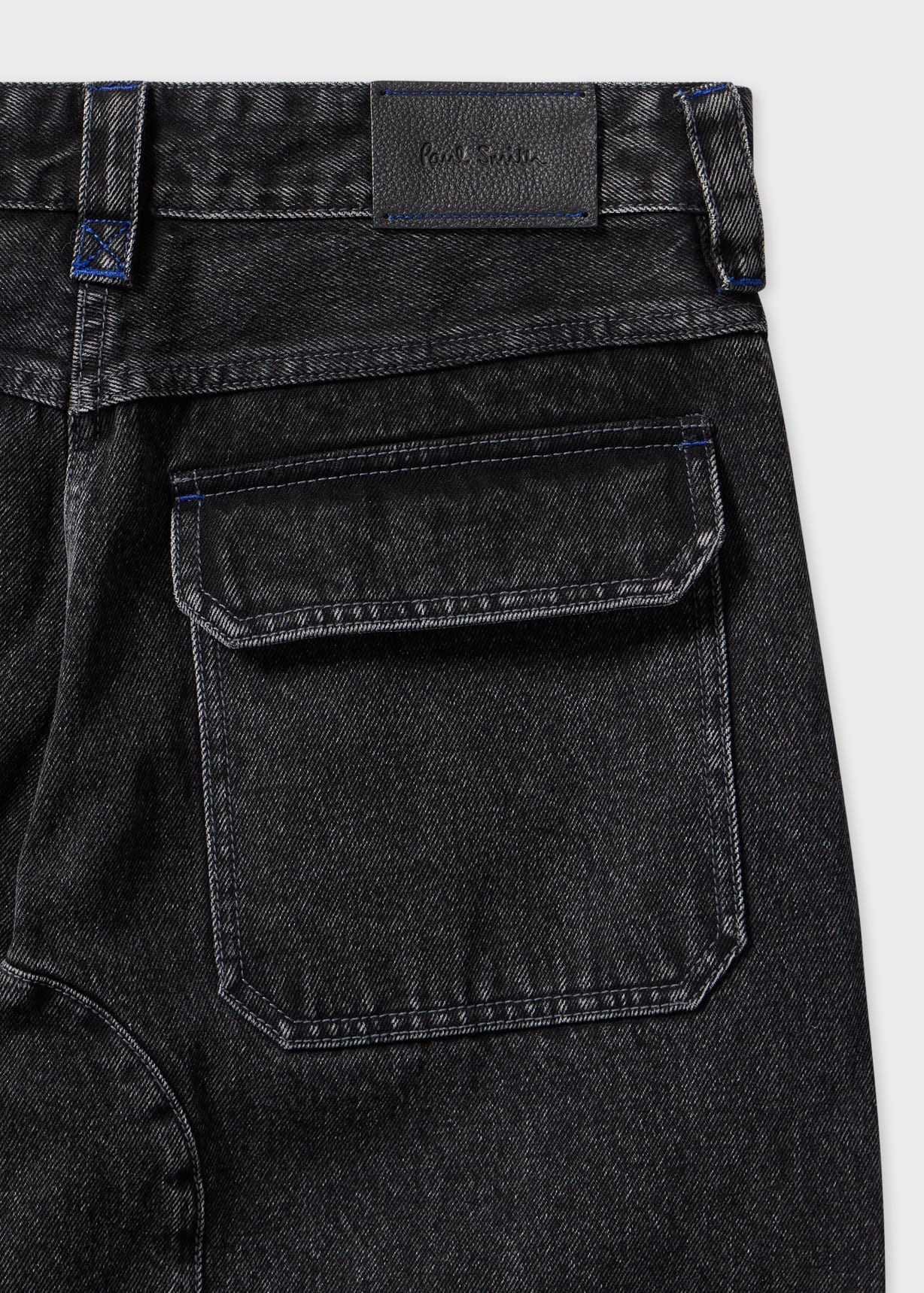 希少00s Paul Smith JEANS black denim Y2K Men's Relaxed-Fit Dark-Wash Black Jeans