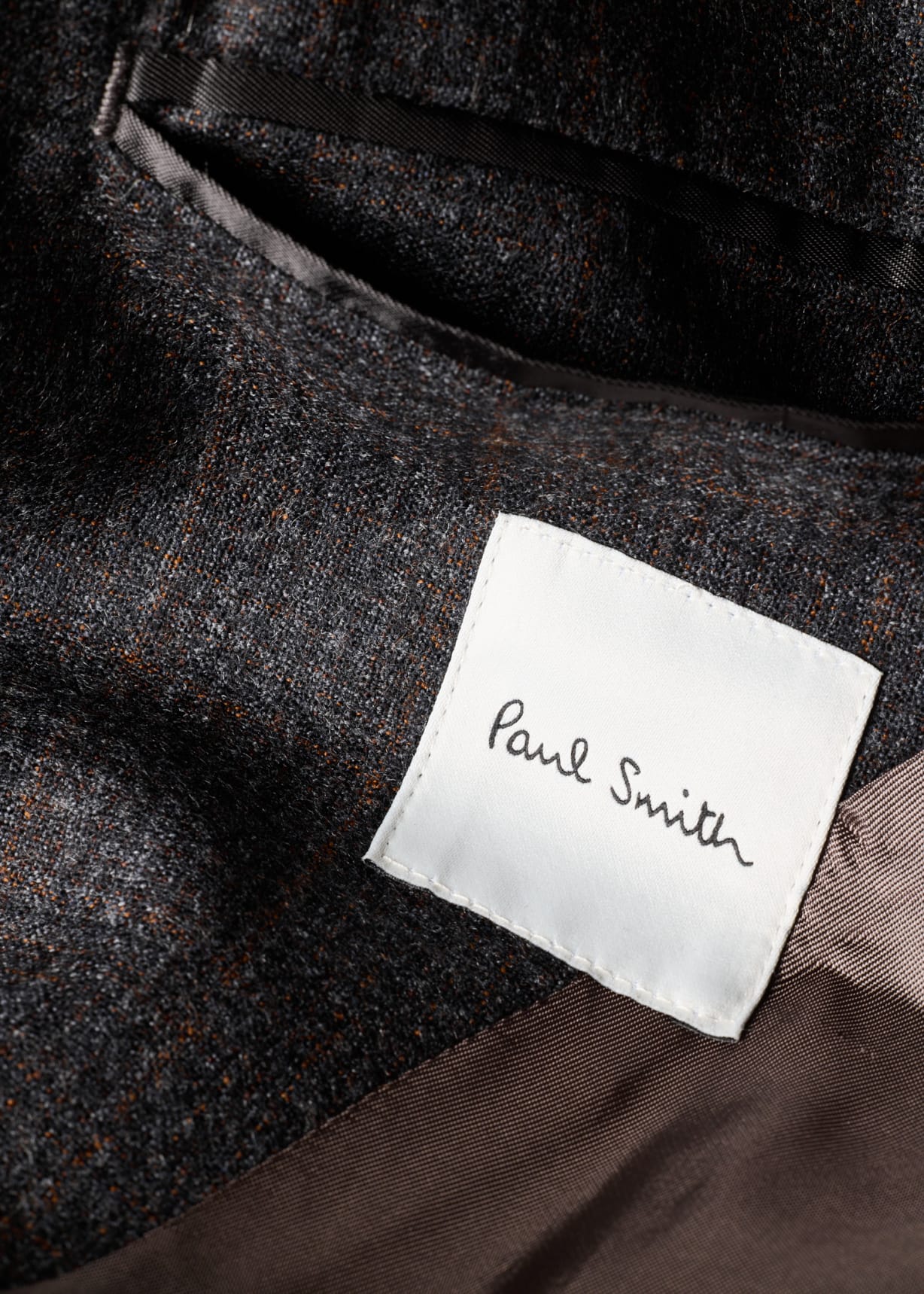 Men's Grey and Brown Check Wool Work Jacket