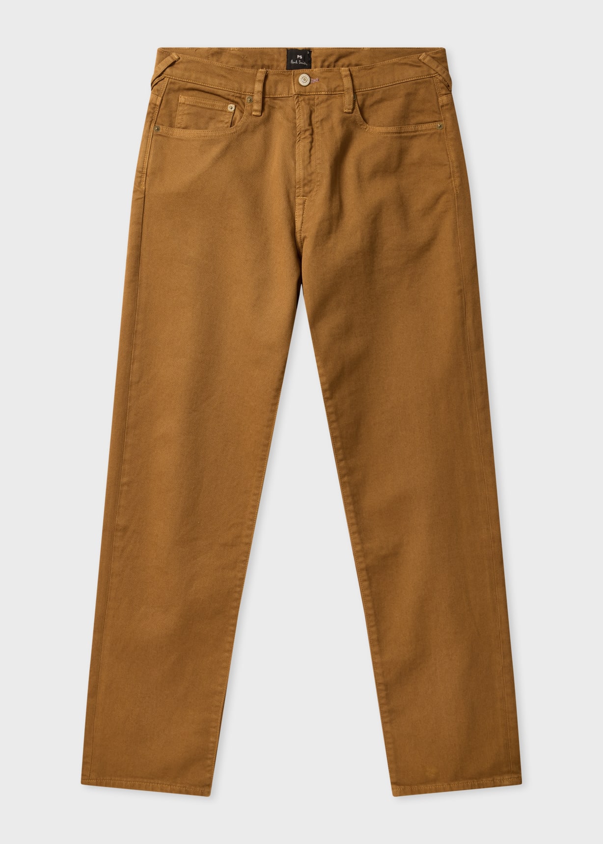 Men's Relaxed Tapered-Fit Tan Garment-Dyed Jeans