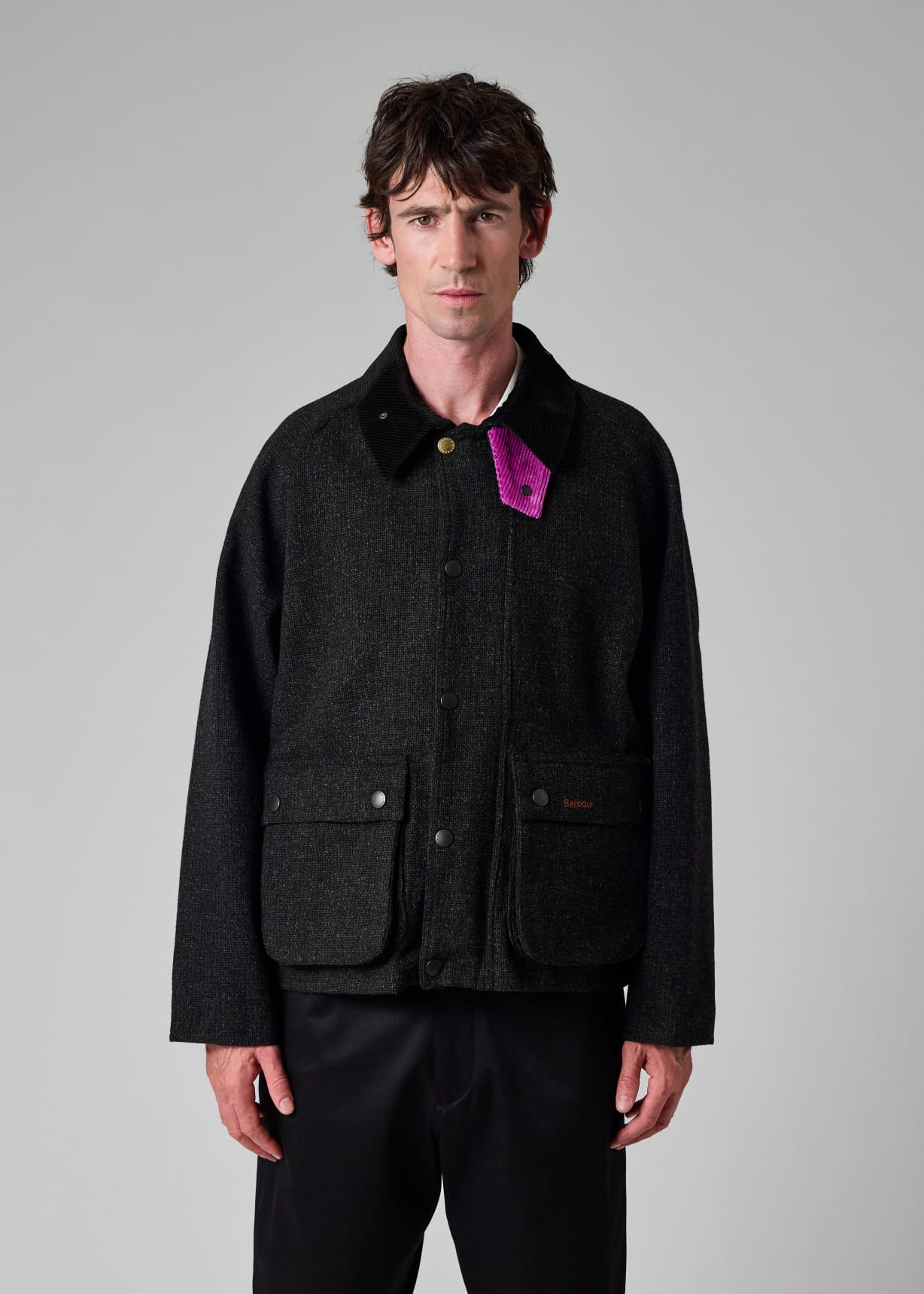 Paul Smith loves Barbour - Charcoal Wool Transport Jacket
