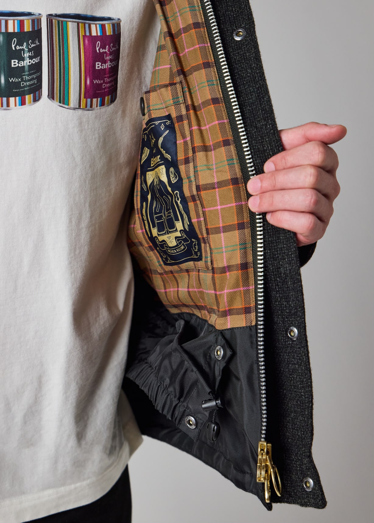 Paul Smith loves Barbour - Charcoal Wool Transport Jacket