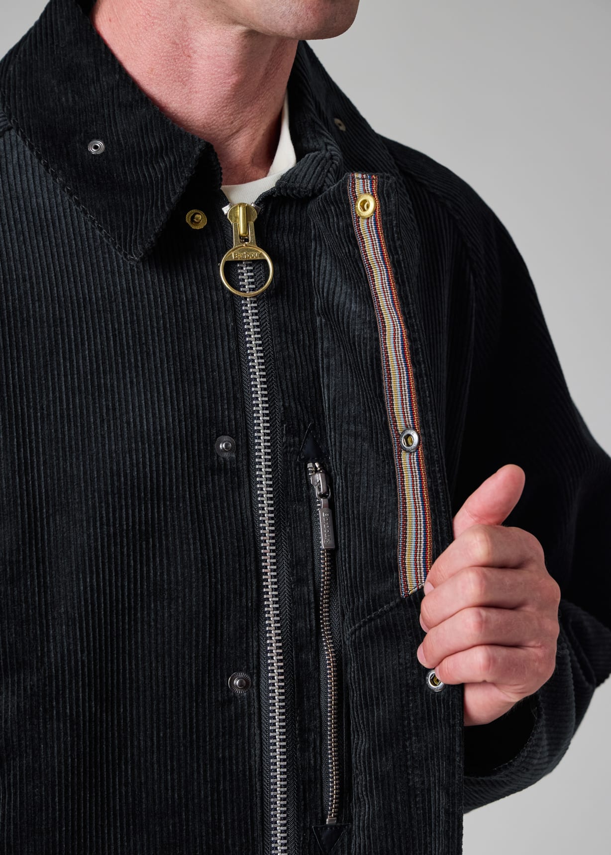 Paul Smith loves Barbour - Navy Cord Beaufort Jacket