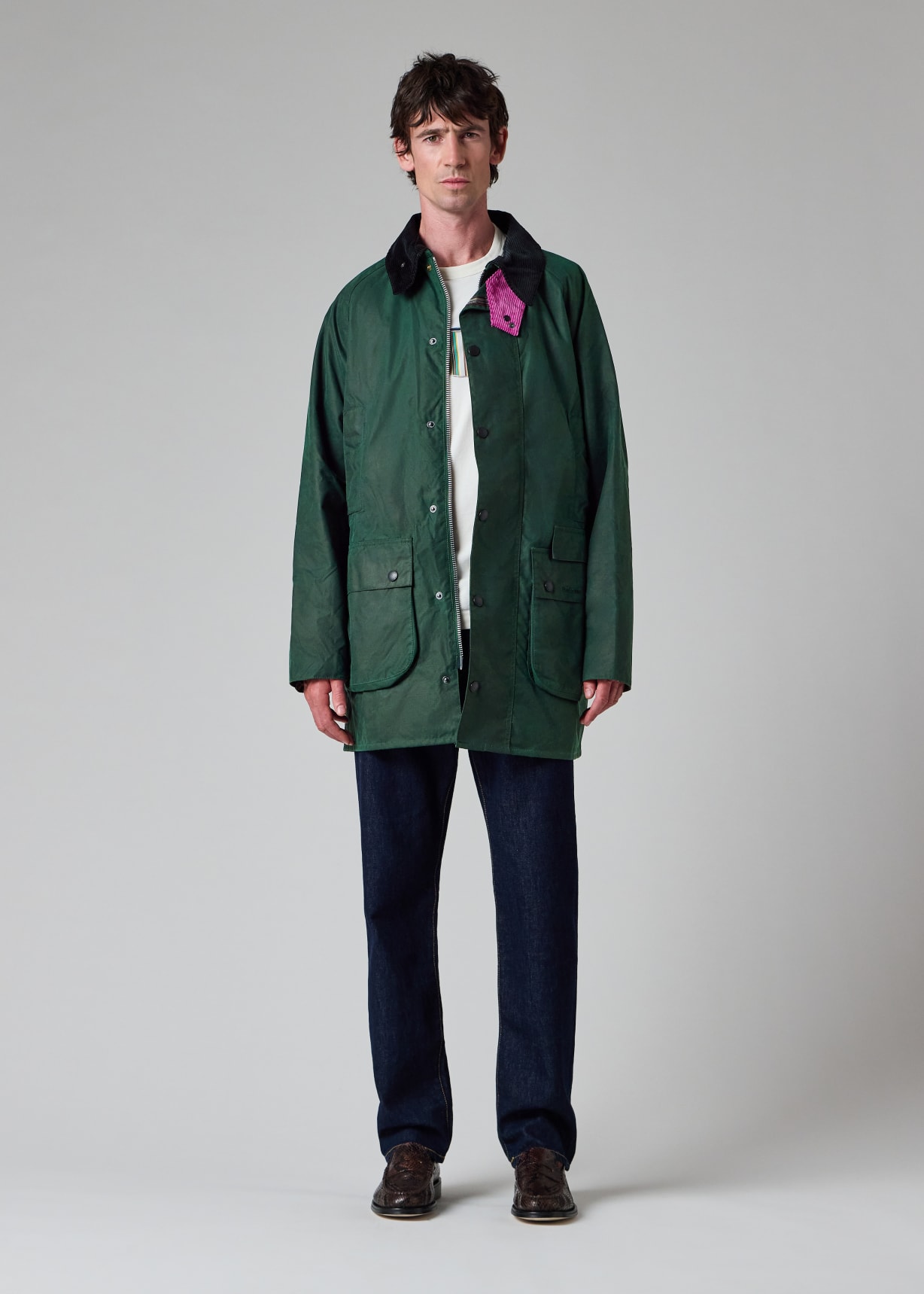 Paul Smith loves Barbour - Dark Green Gamefair Waxed Jacket