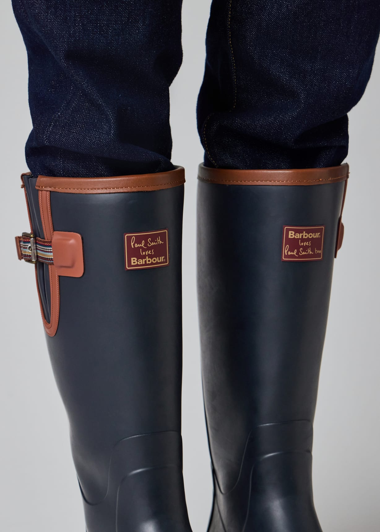 Paul Smith loves Barbour - Navy Tall Wellingtons