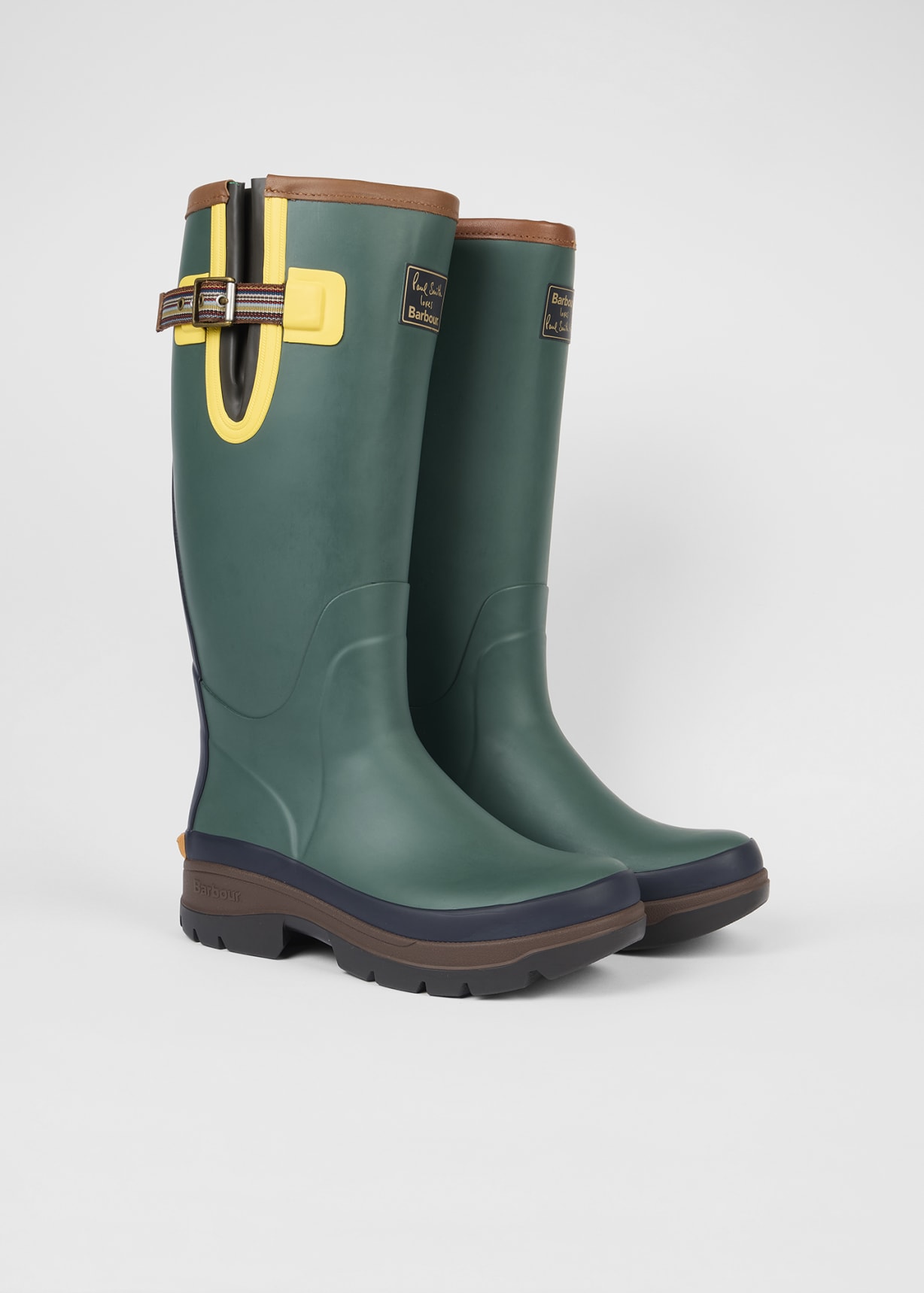 Paul Smith loves Barbour - Green Tall Wellingtons