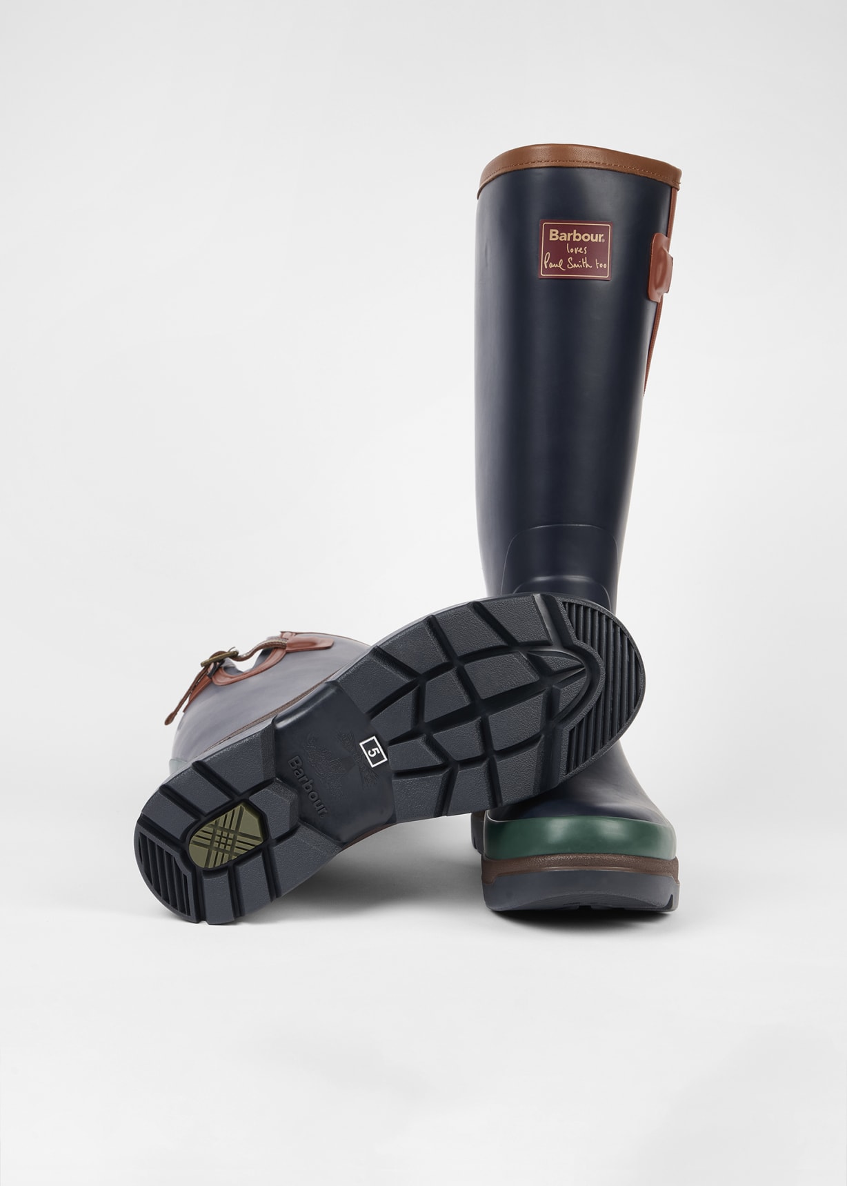 Paul Smith loves Barbour - Navy Tall Wellingtons