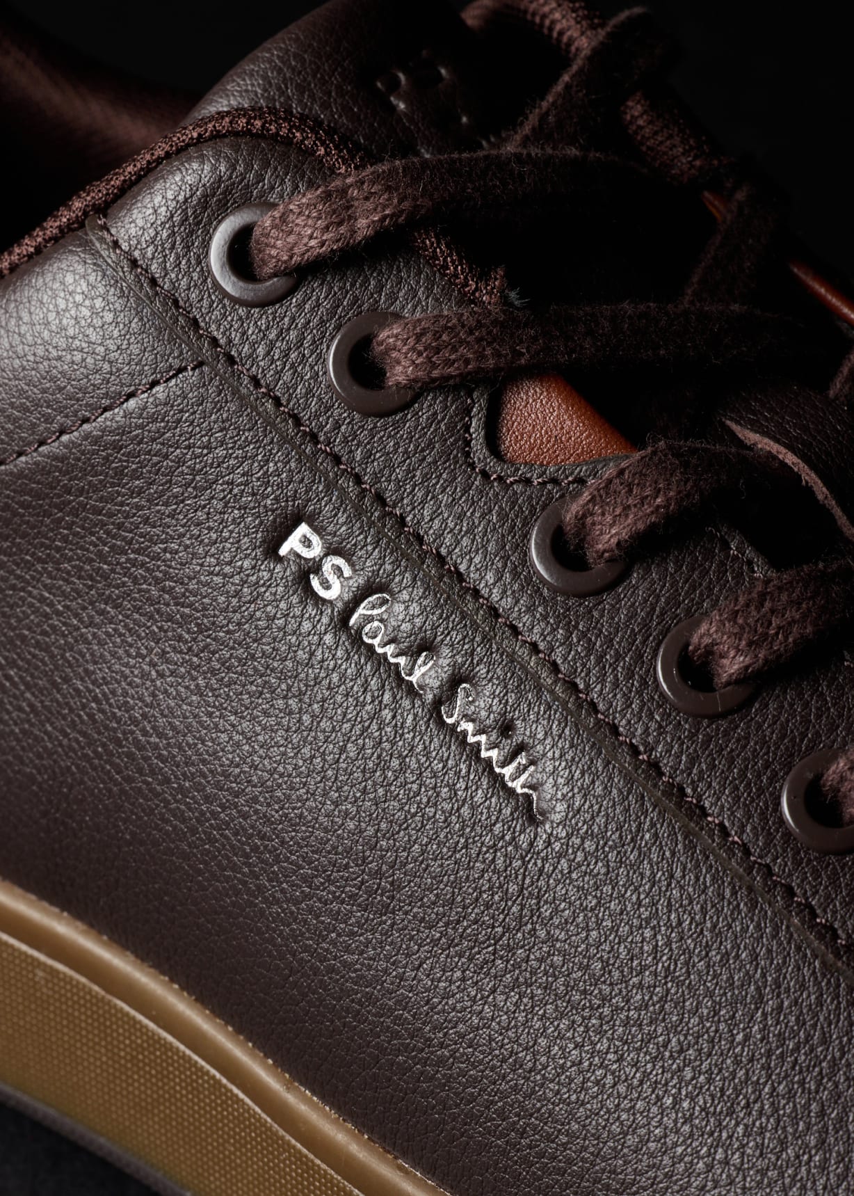 Brown Leather 'Albany' Trainers