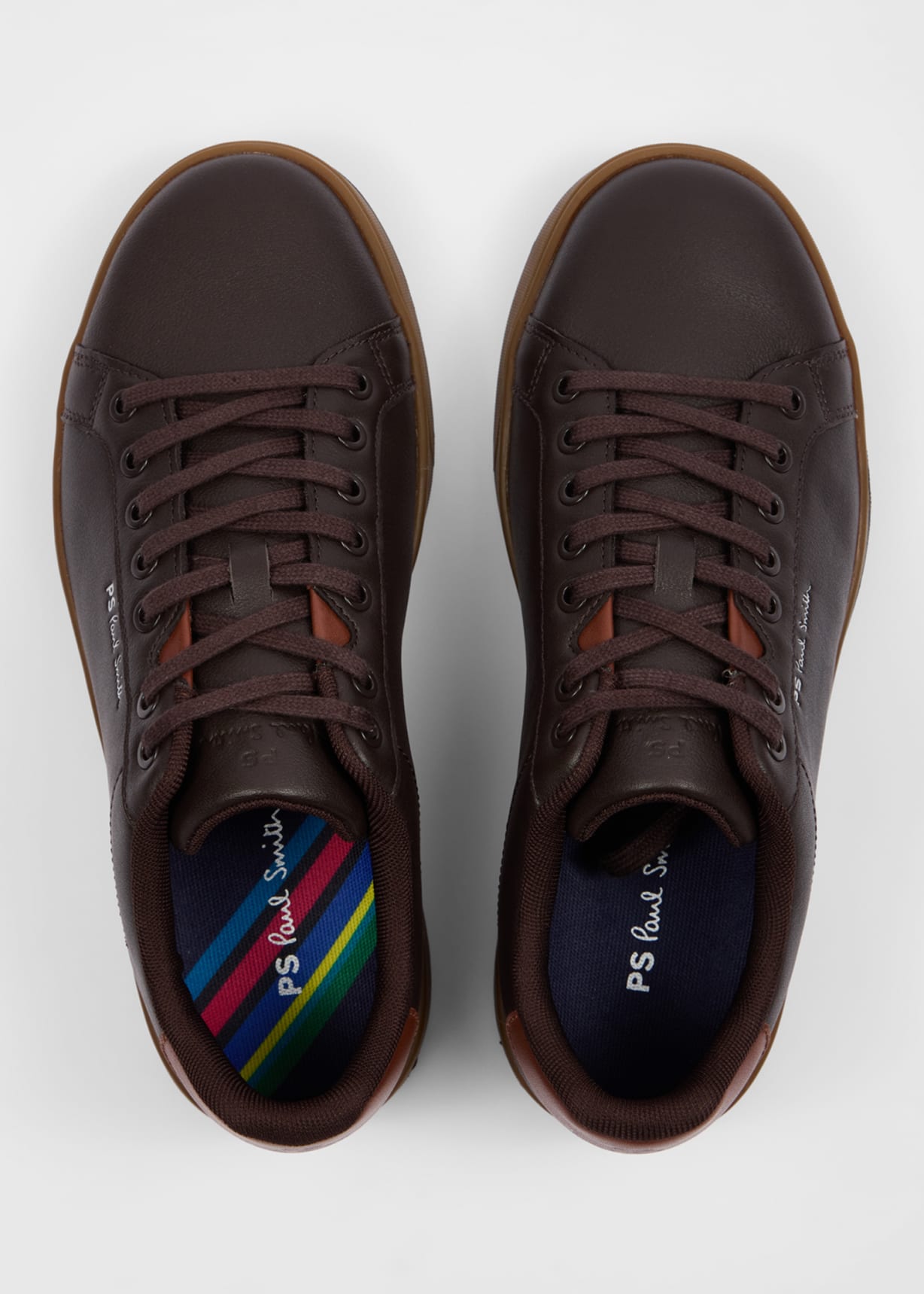 Paul Smith チロリアンシューズ スクエアトゥ 8 濃茶 レザー Brown Leather 'Albany' Trainers