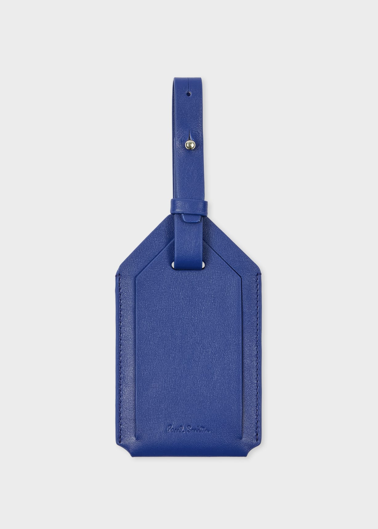 Cobalt Leather Luggage Tag