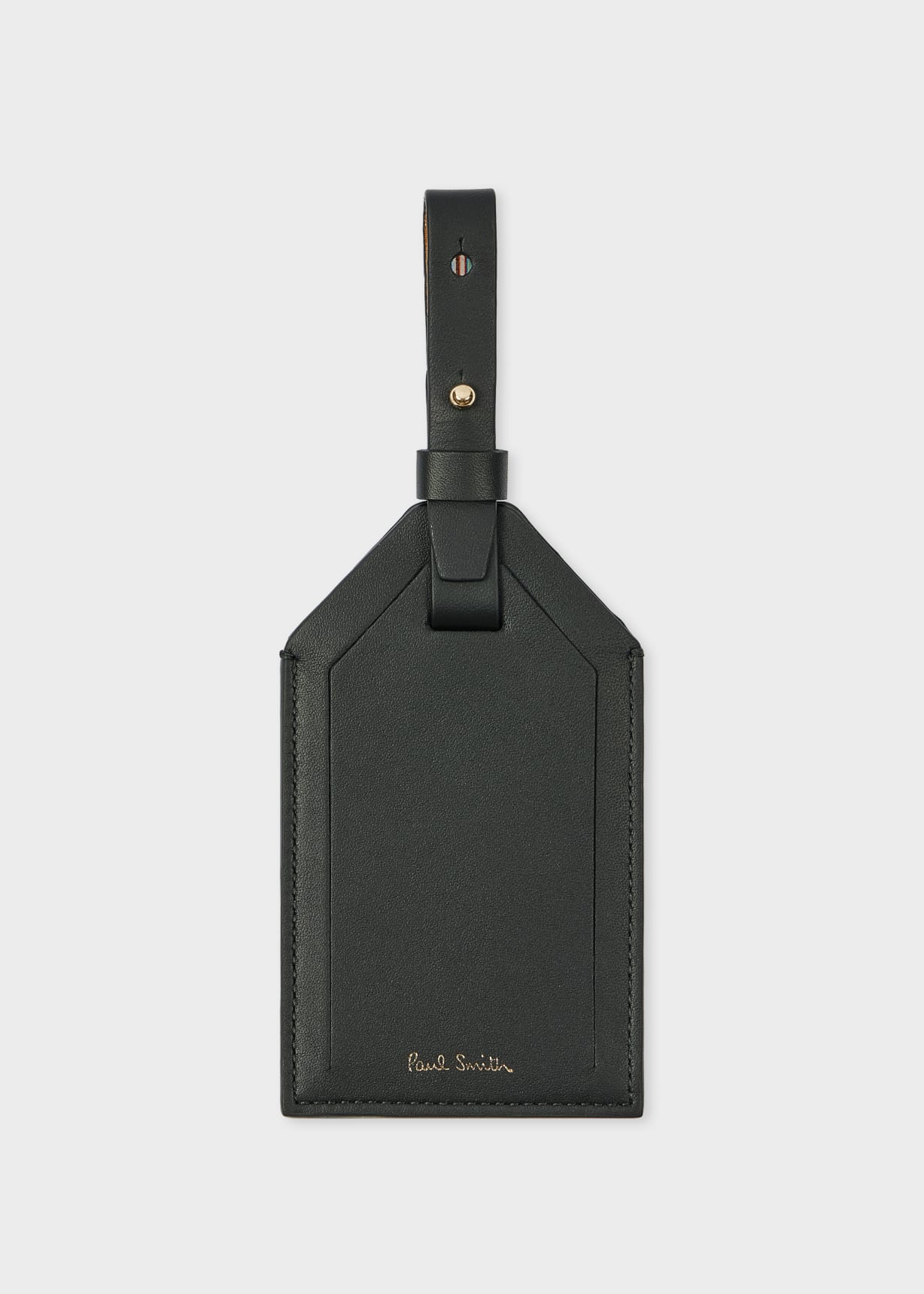 'Signature Stripe' Leather Luggage Tab