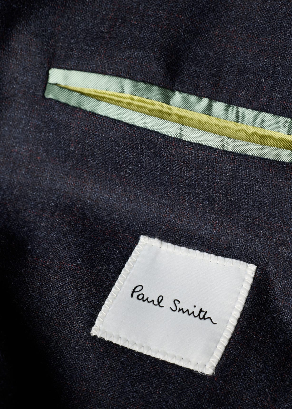 Men's Navy Subtle-Check Wool Patch-Pocket Blazer