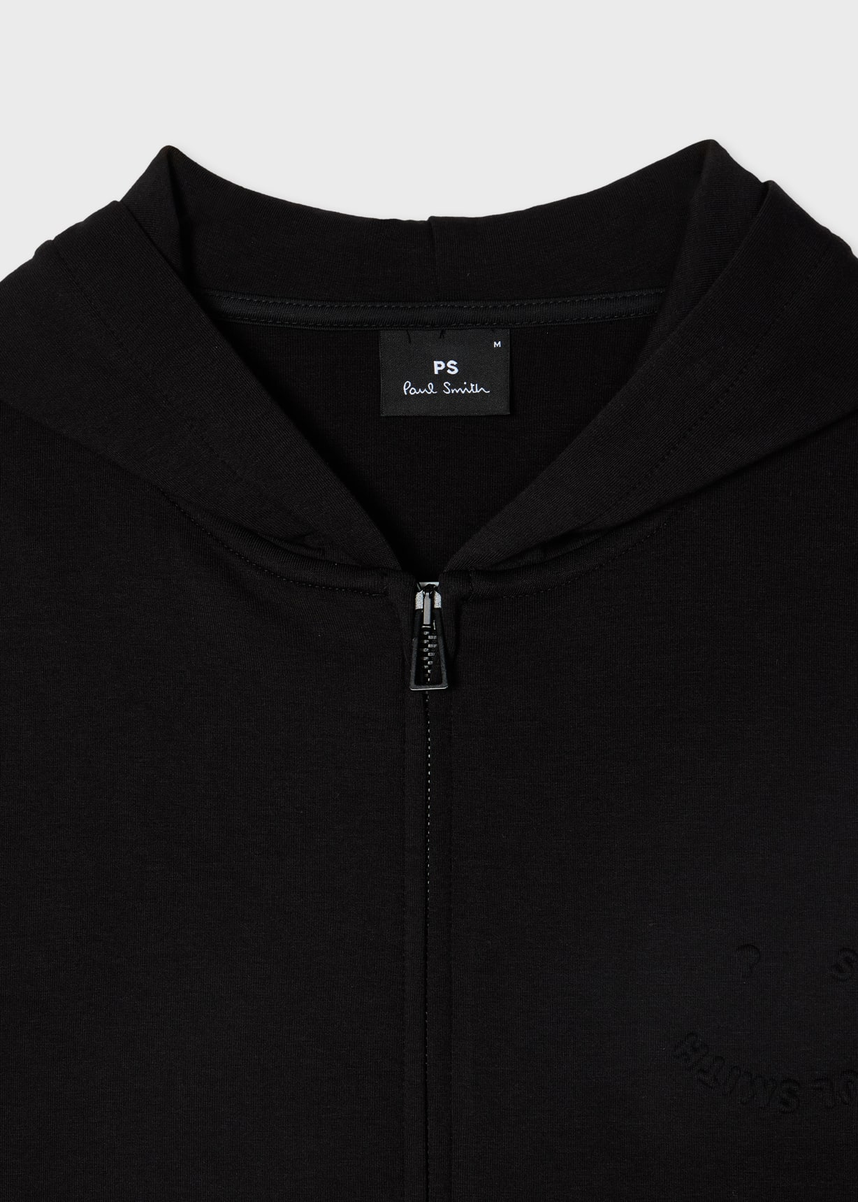 Men's Black Happy Logo Zip Hoodie