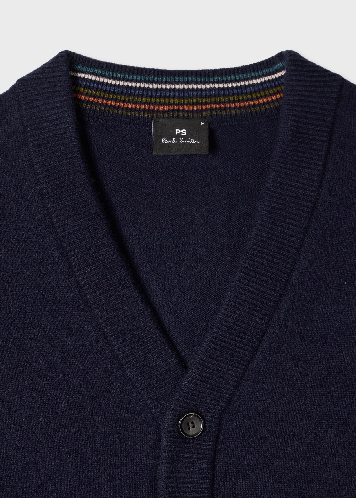 Men's Navy Merino Wool Cardigan
