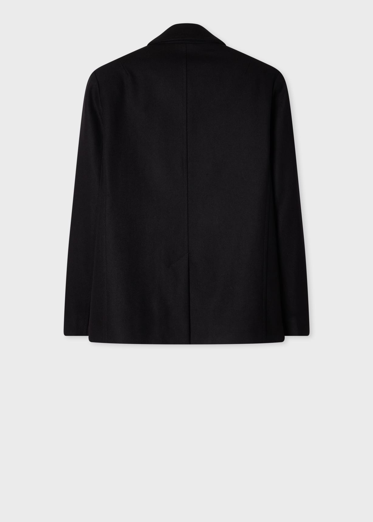 Paul Smith BLACK ブラックウールピーコート Men's Black Wool-Blend Pea Coat