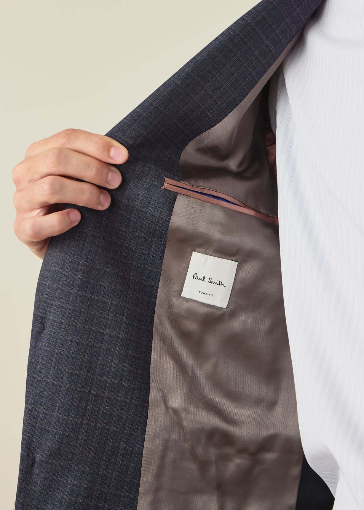 The Soho - Mid-Blue Micro Check Wool Two-Piece Suit