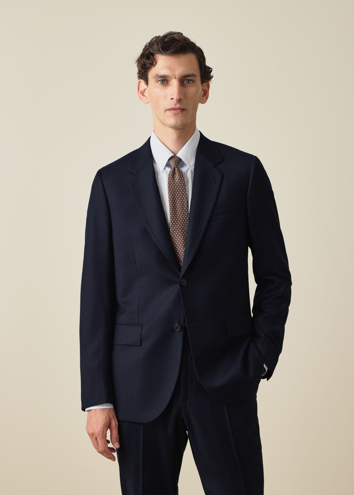The Westbourne - Navy Wool-Cashmere Flannel Blazer
