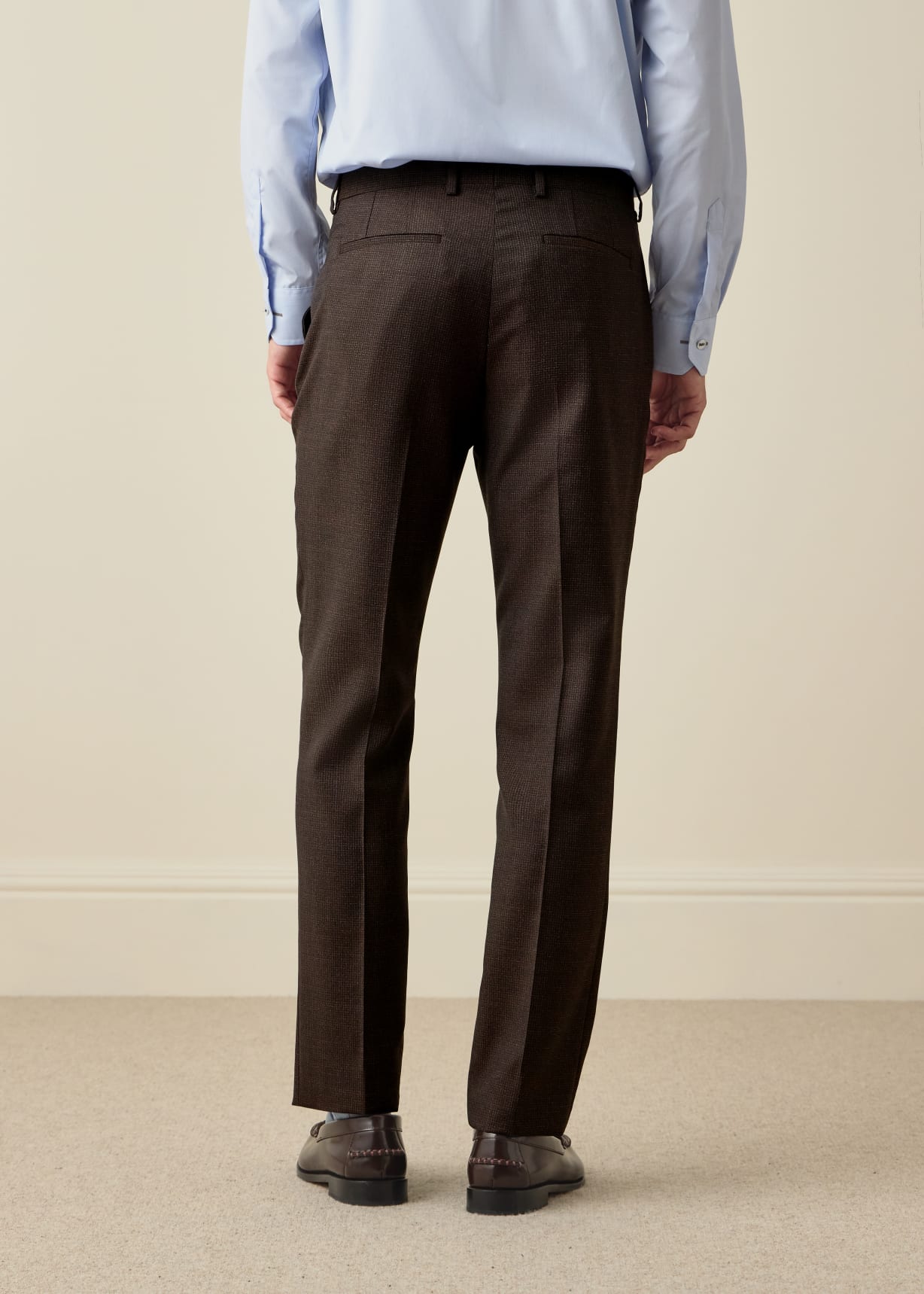The Soho - Brown Micro-Check Wool Two-Piece Suit