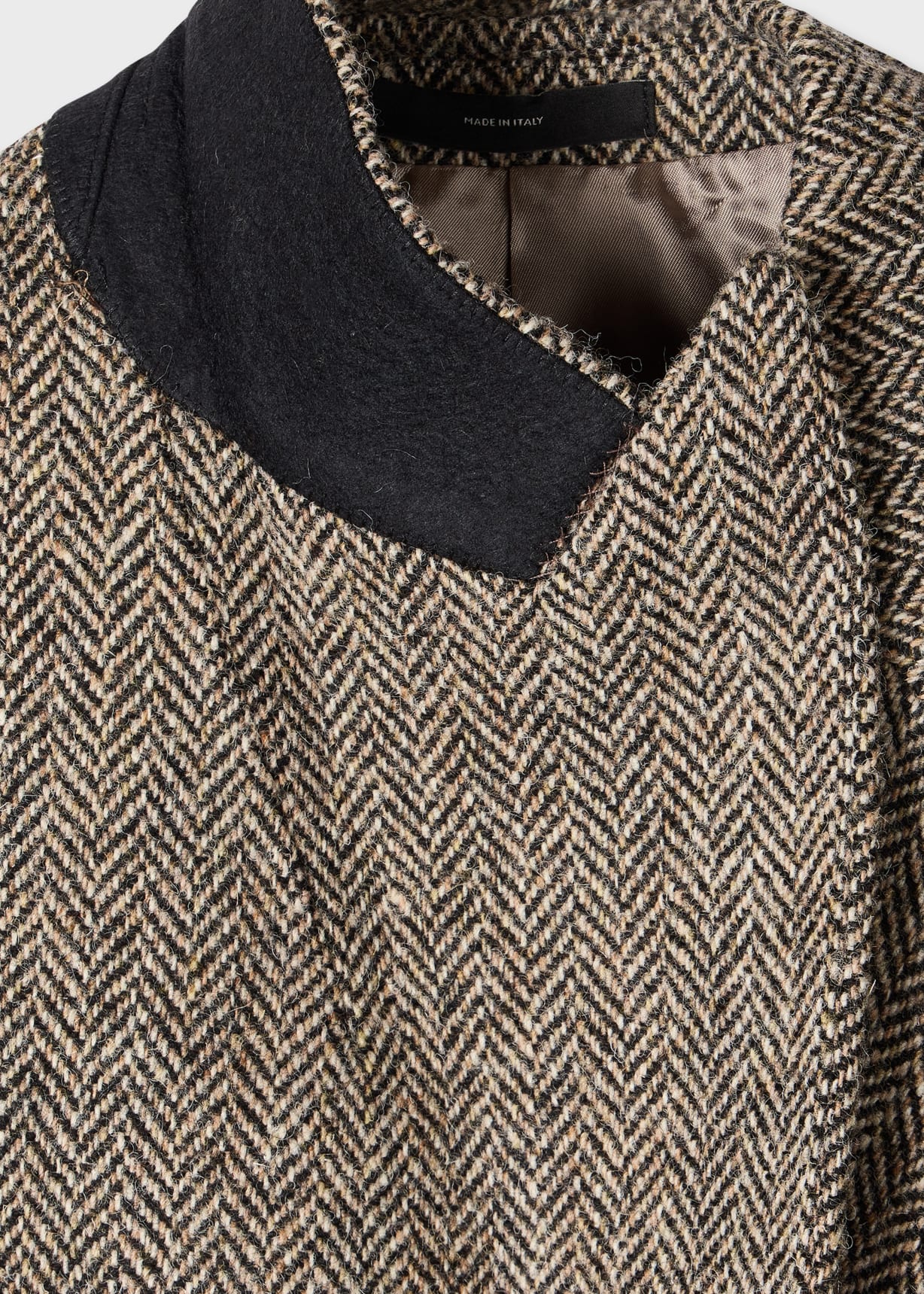 Women's Brown Harris Tweed Herringbone Double-Breasted Jacket