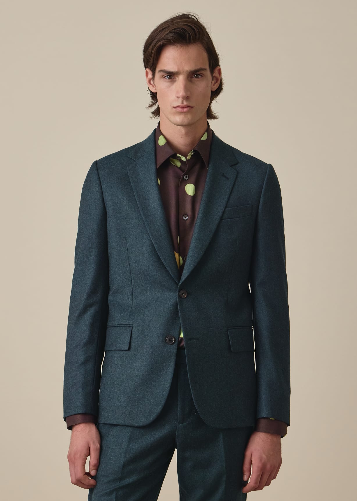 The Soho - Teal Green Wool-Cashmere Flannel Two-Piece Suit