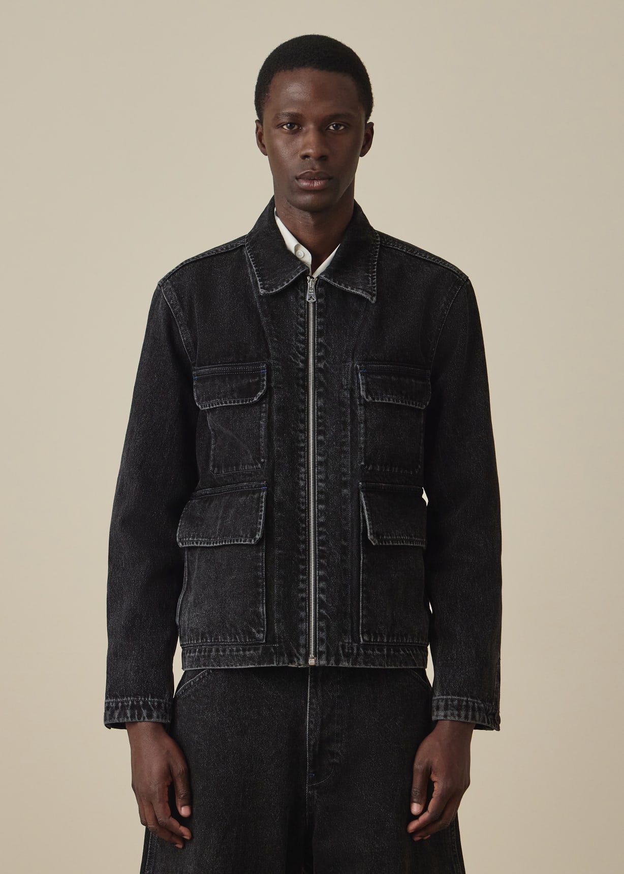 Paul Smith JEANS スタジャン ブルゾン Men's Dark-Wash Black Denim Jacket